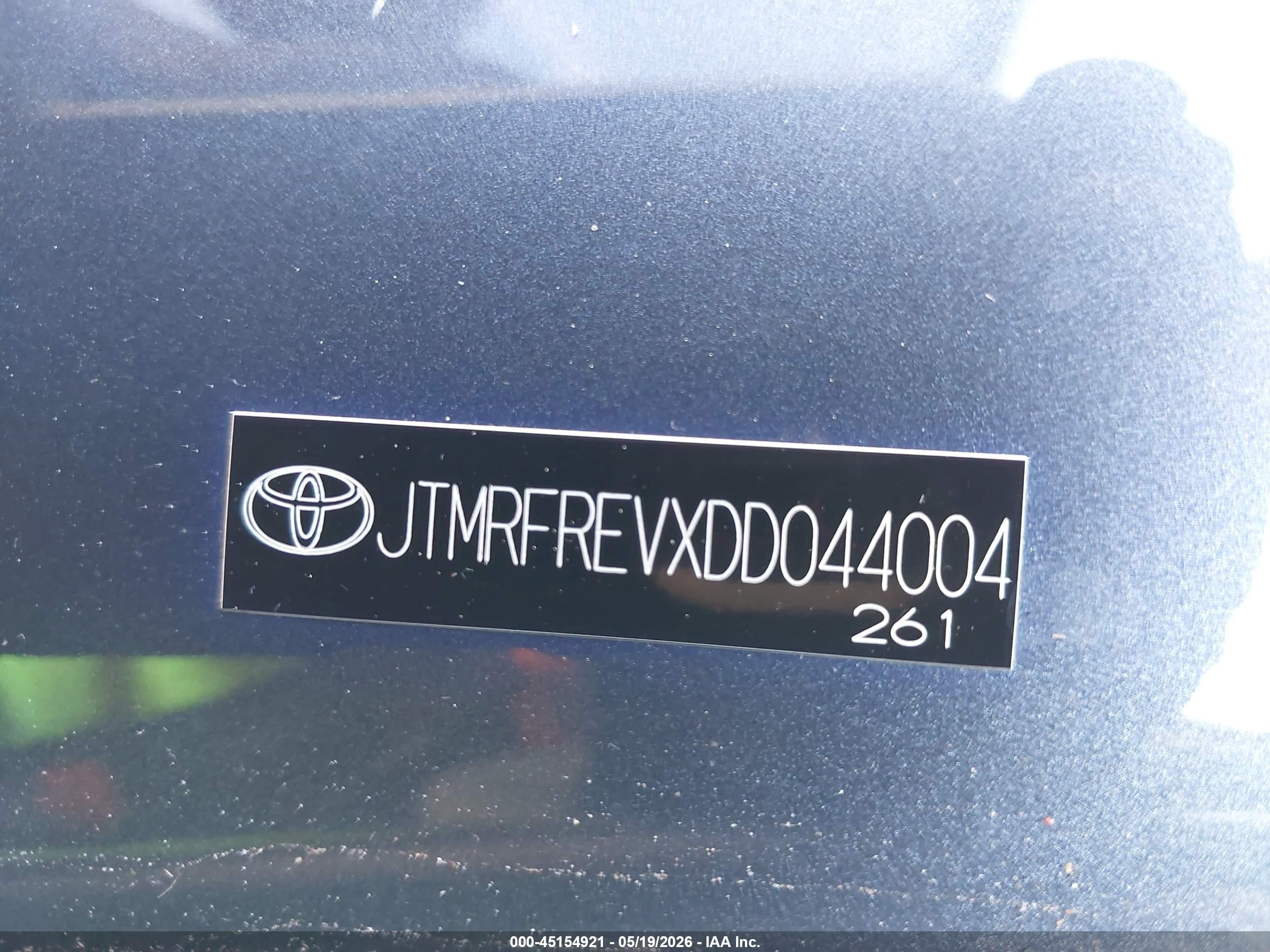 2013 Toyota Rav4 Xle Blue vin: JTMRFREVXDD044004