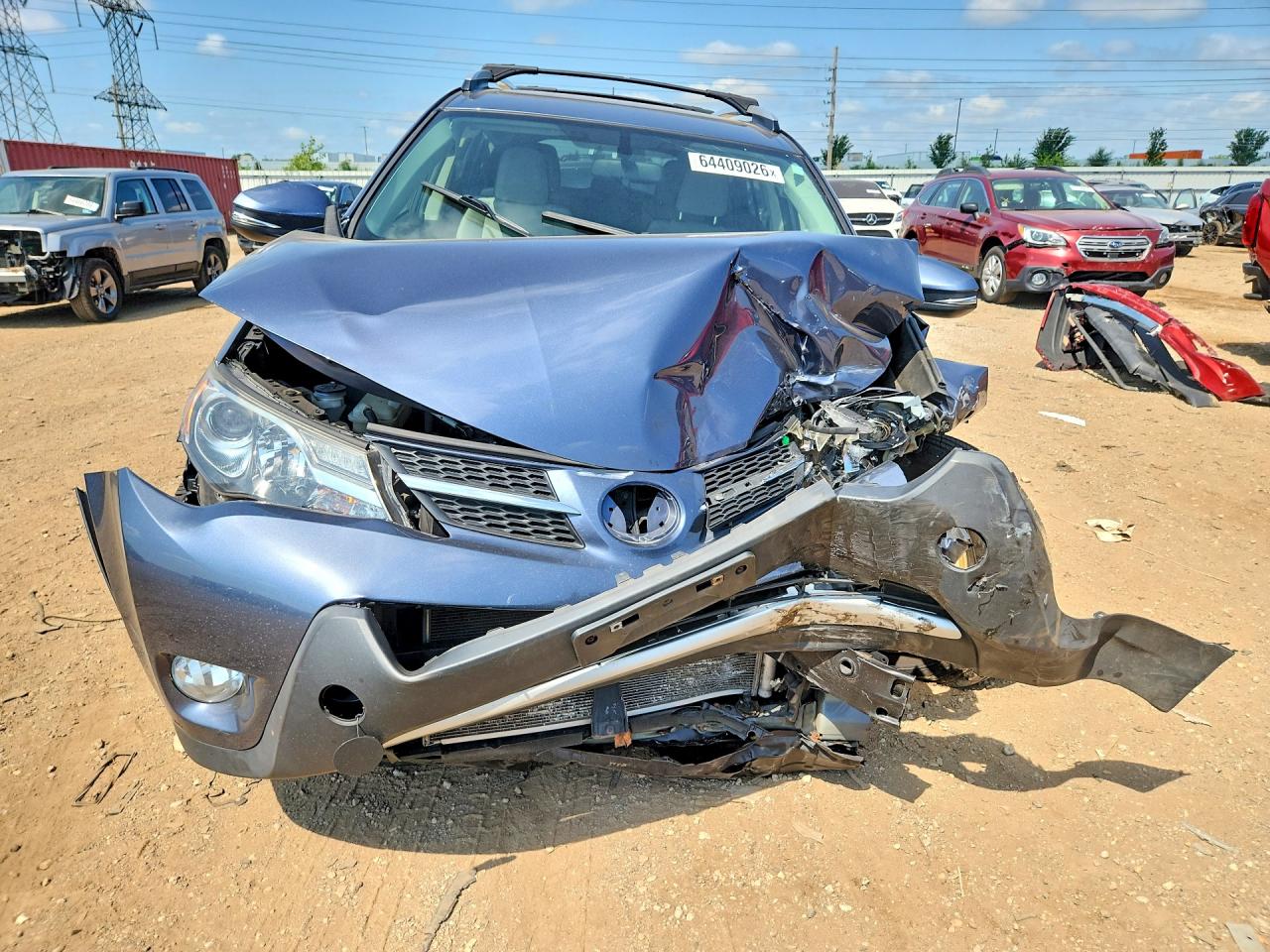 2014 Toyota Rav4 Xle Blue vin: JTMRFREVXED048751