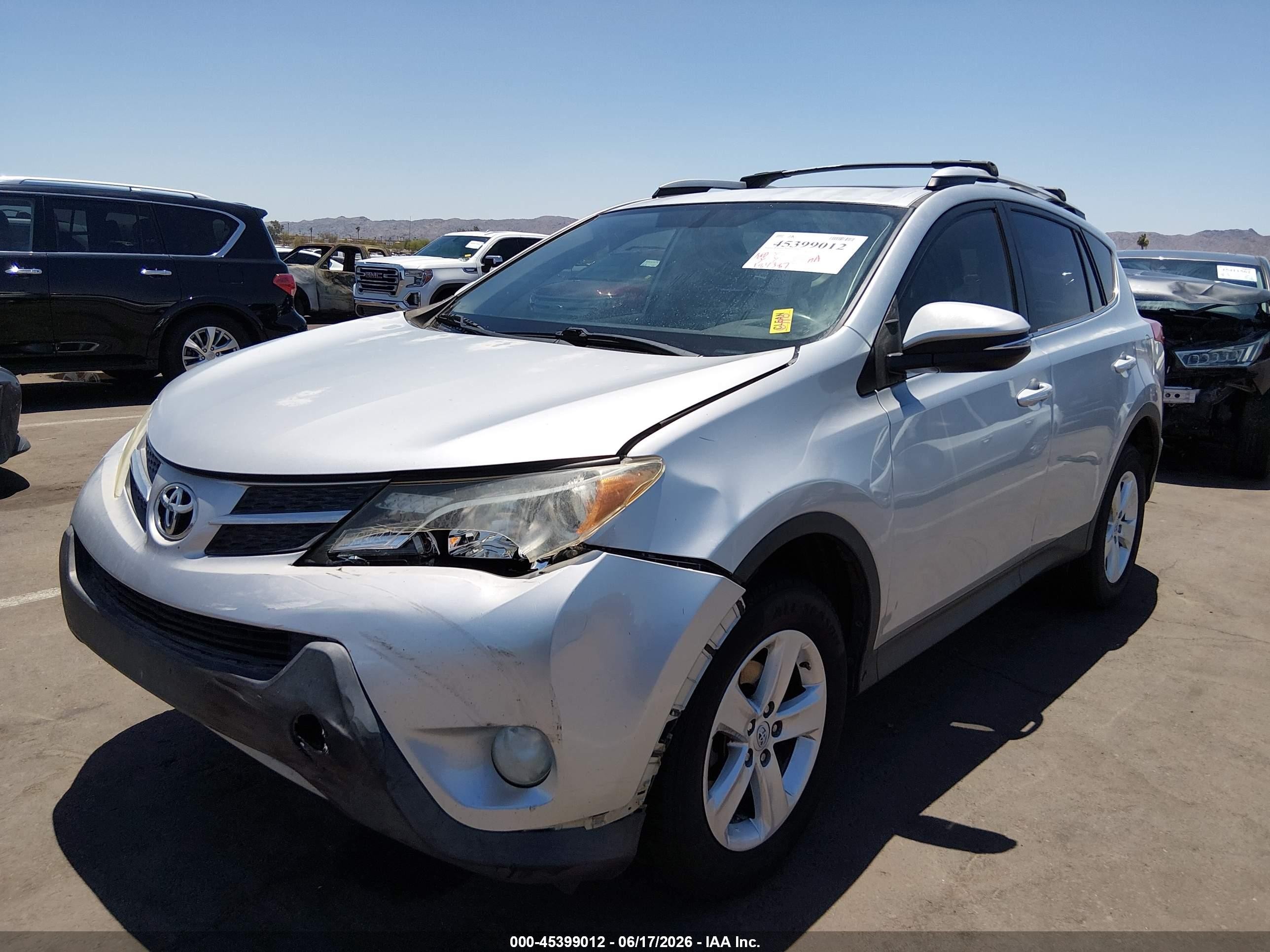 2014 Toyota Rav4 Xle Silver vin: JTMRFREVXED062973