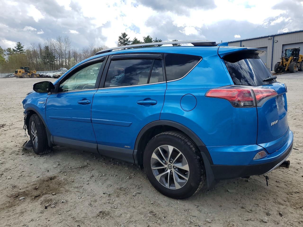 2017 Toyota Rav4 Hybrid Xle Blue vin: JTMRJREV2HD064624
