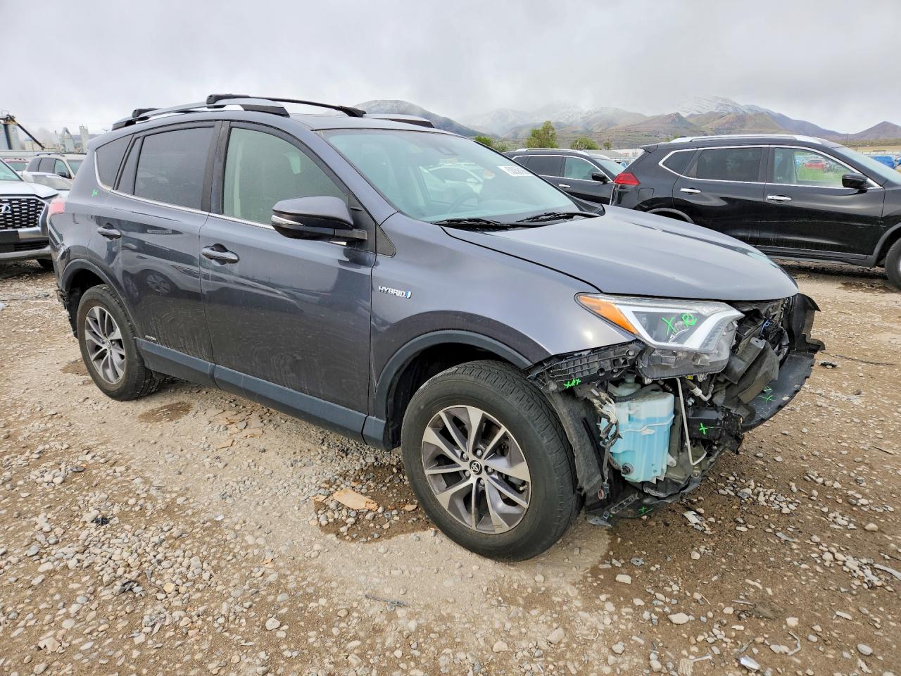 2017 Toyota Rav4 Hybrid Xle Gray vin: JTMRJREV2HD109156