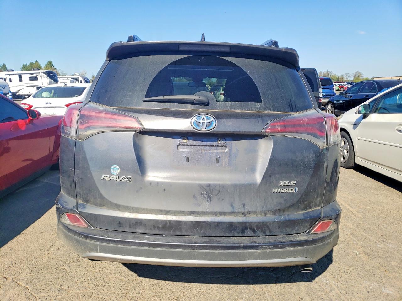 2018 Toyota Rav4 Hybrid Xle Gray vin: JTMRJREV6JD248583