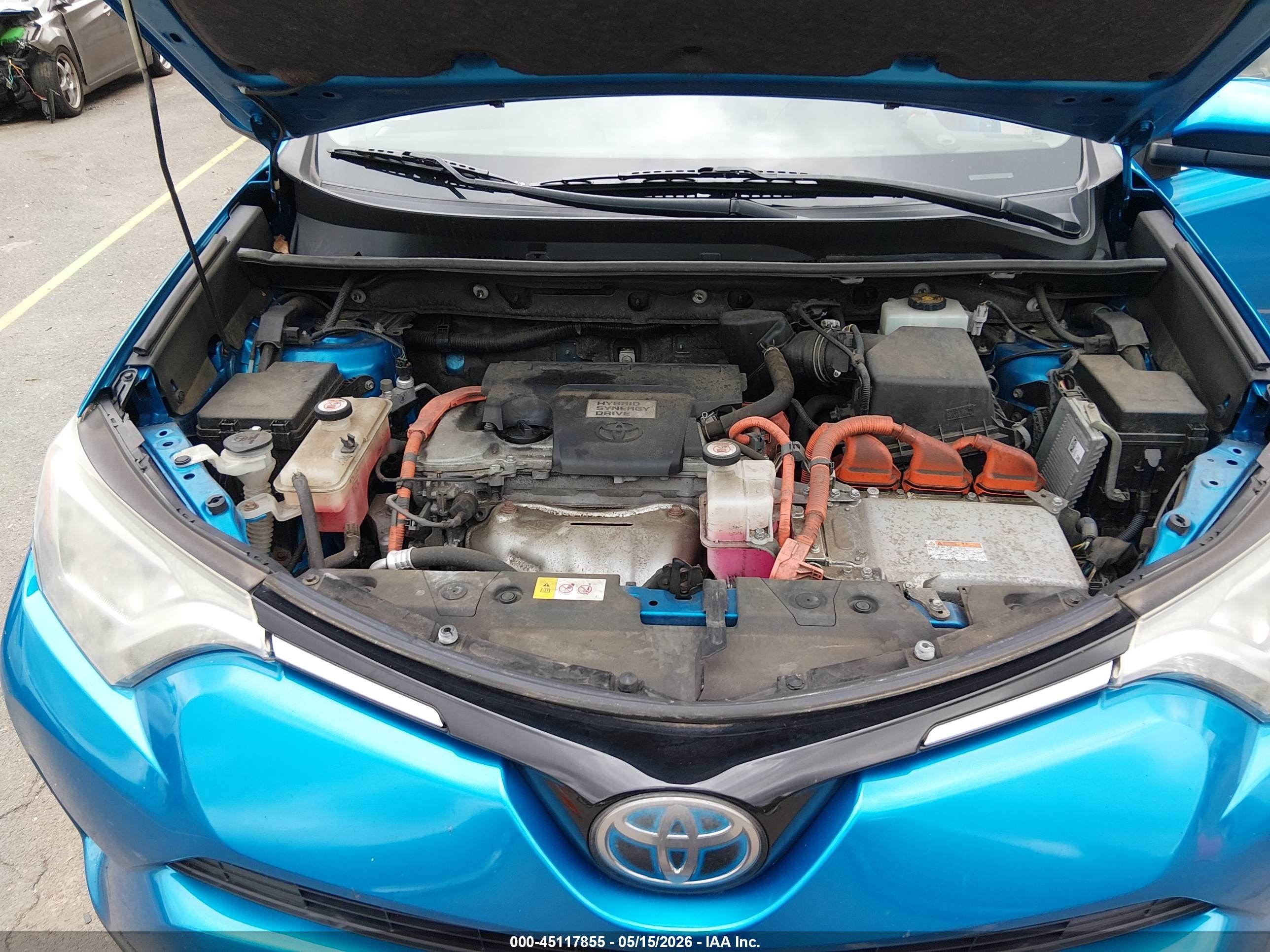 2017 Toyota Rav4 Hybrid Xle Синий vin: JTMRJREV8HD088412
