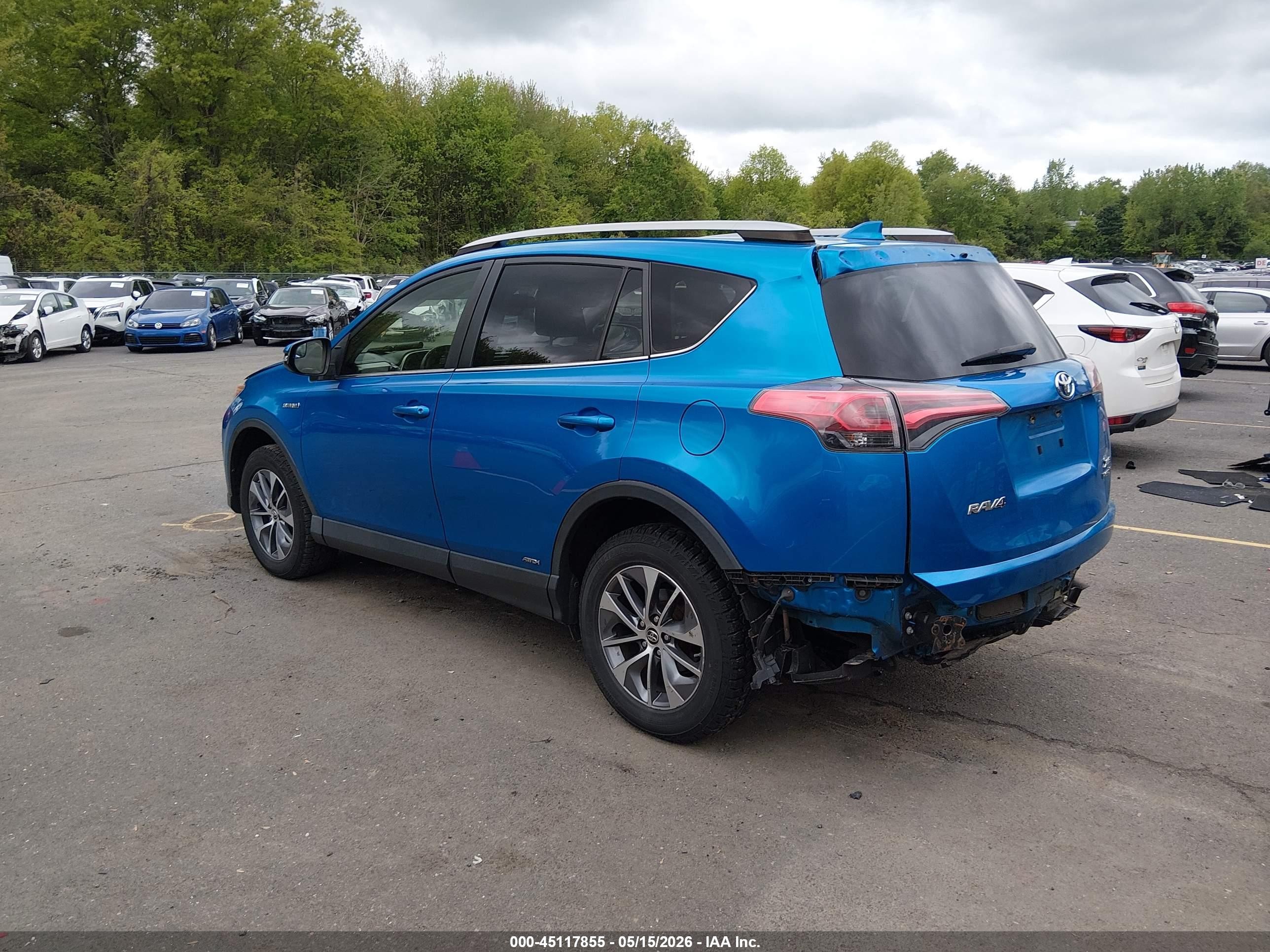 2017 Toyota Rav4 Hybrid Xle Синий vin: JTMRJREV8HD088412