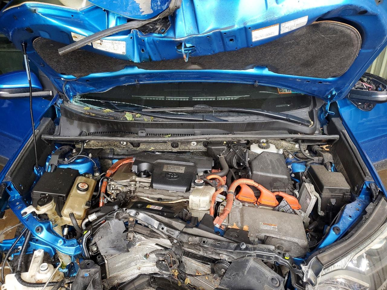 2018 Toyota Rav4 Hybrid Xle Blue vin: JTMRJREVXJD243161