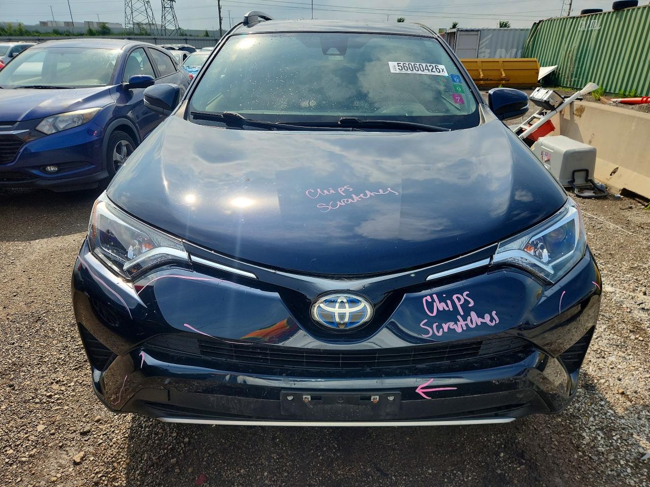 2018 Toyota Rav4 Hybrid Le Blue vin: JTMRJREVXJD254340
