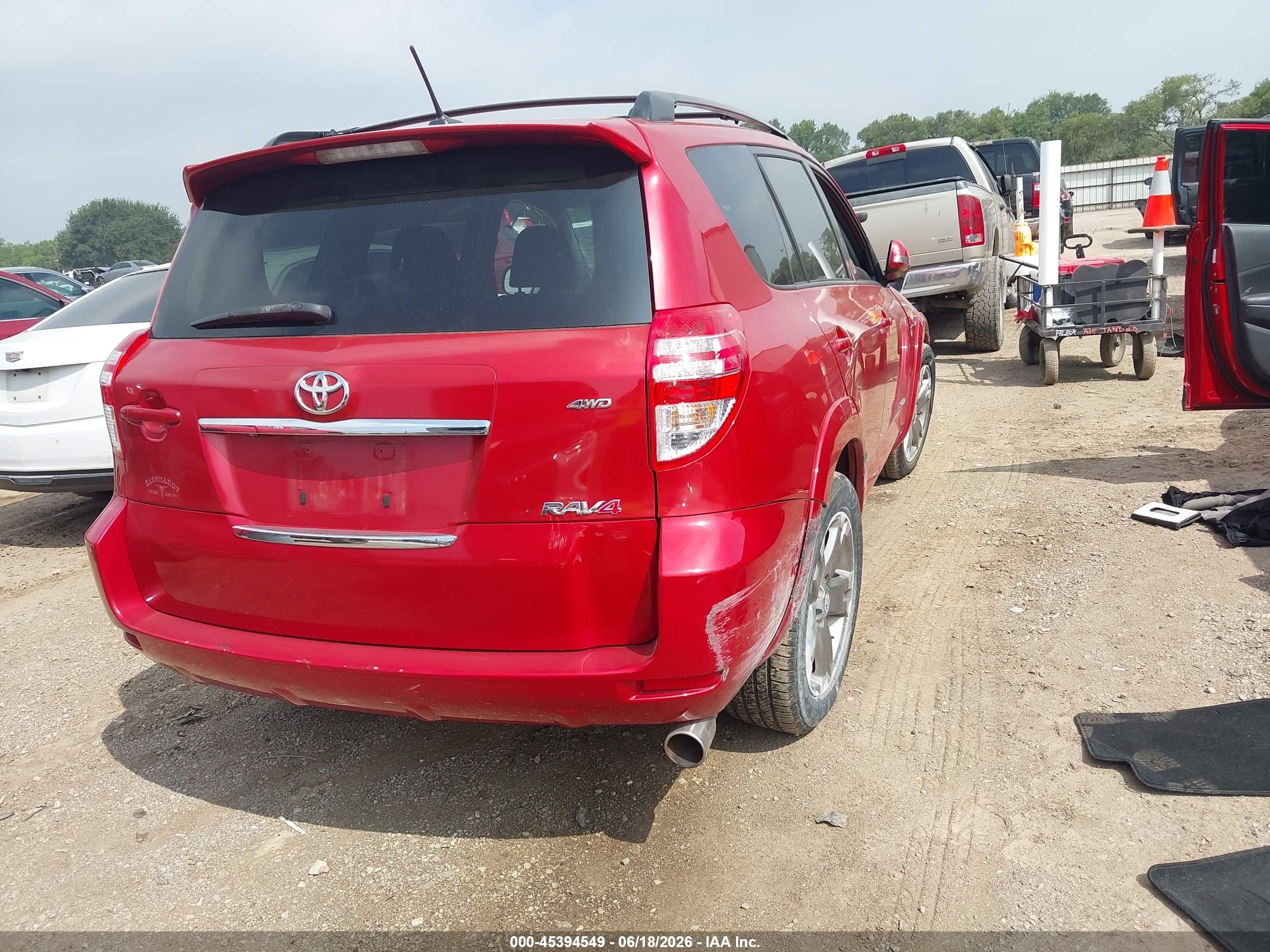 2012 Toyota Rav4 Sport V6 Red vin: JTMRK4DV2C5107900