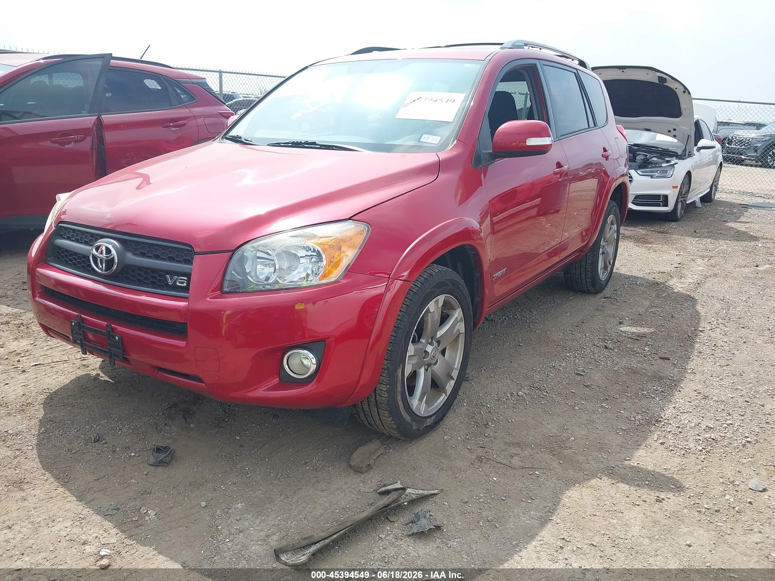 2012 Toyota Rav4 Sport V6 Red vin: JTMRK4DV2C5107900