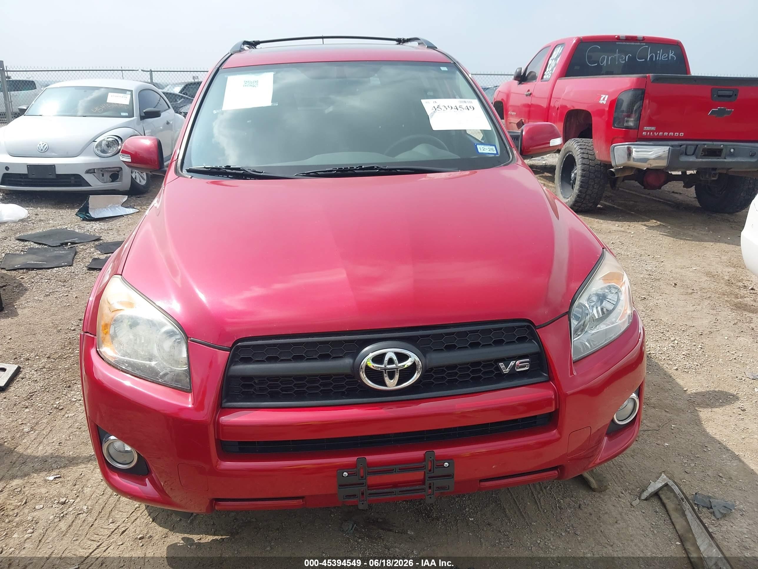 2012 Toyota Rav4 Sport V6 Red vin: JTMRK4DV2C5107900