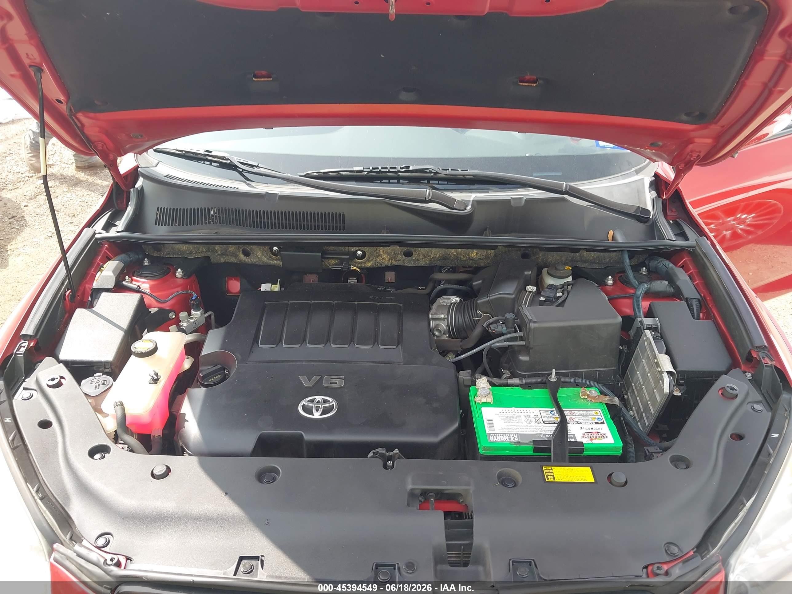 2012 Toyota Rav4 Sport V6 Red vin: JTMRK4DV2C5107900