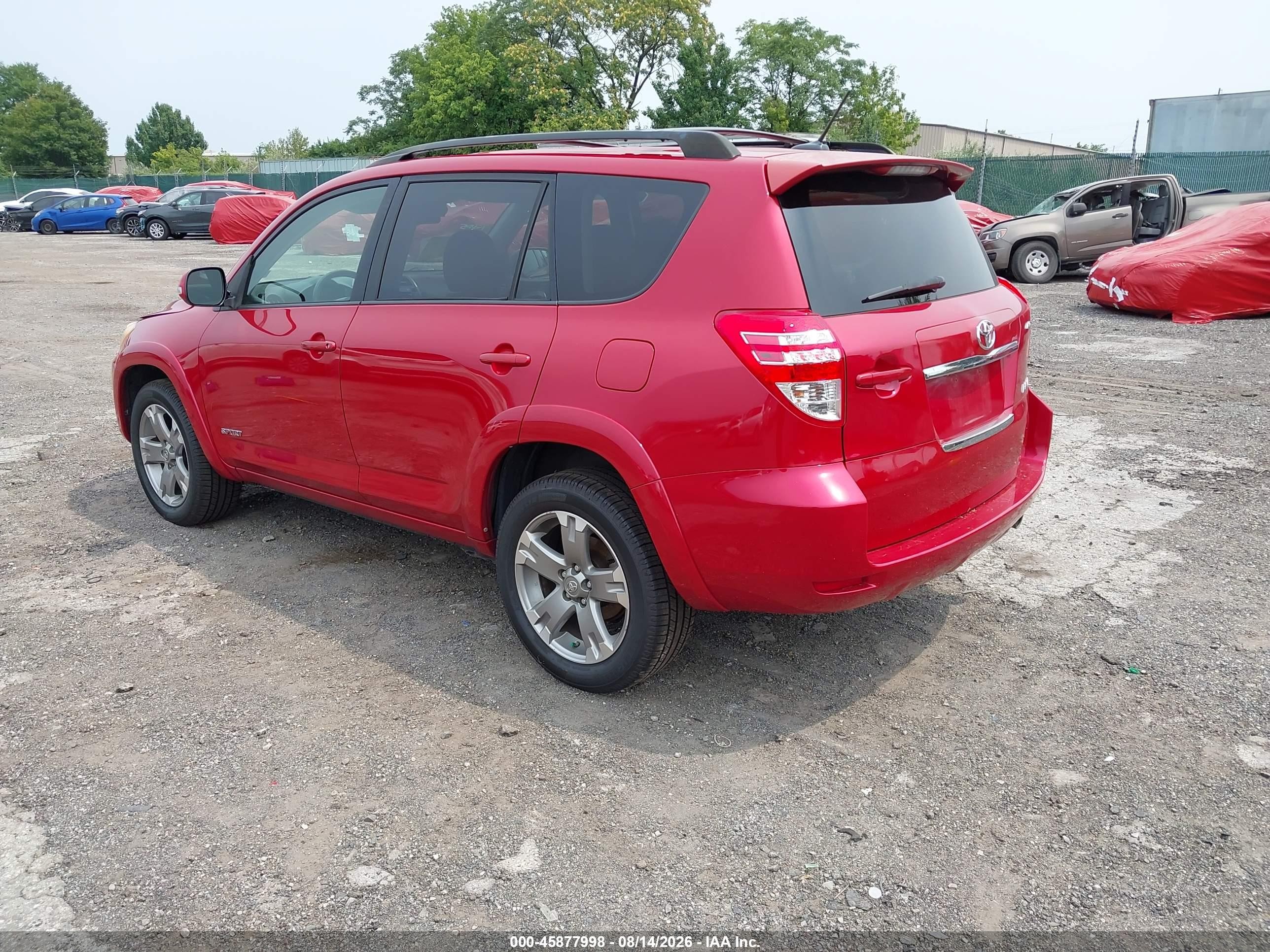 2011 Toyota Rav4 Sport V6 Red vin: JTMRK4DV3B5104342