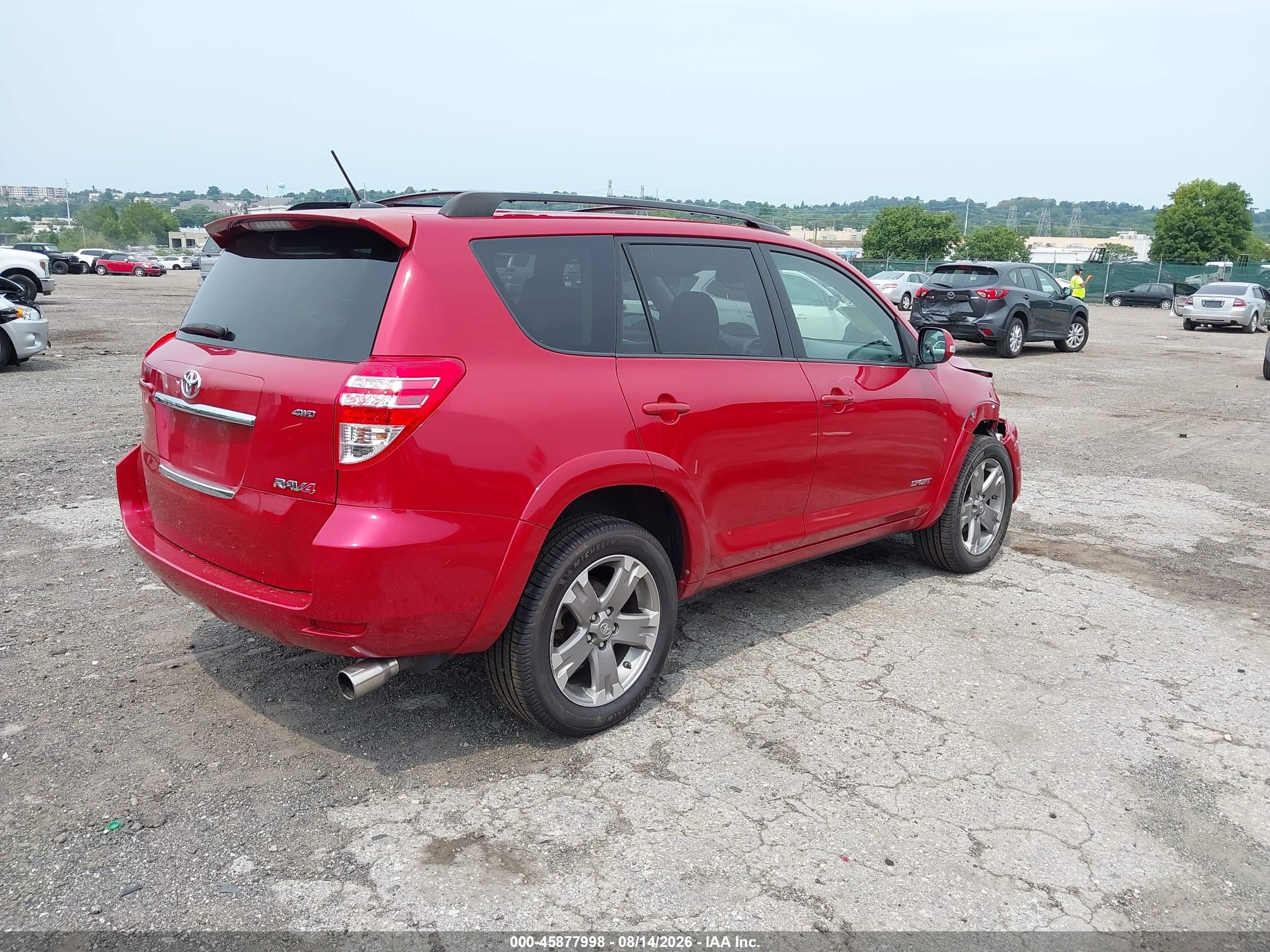 2011 Toyota Rav4 Sport V6 Red vin: JTMRK4DV3B5104342