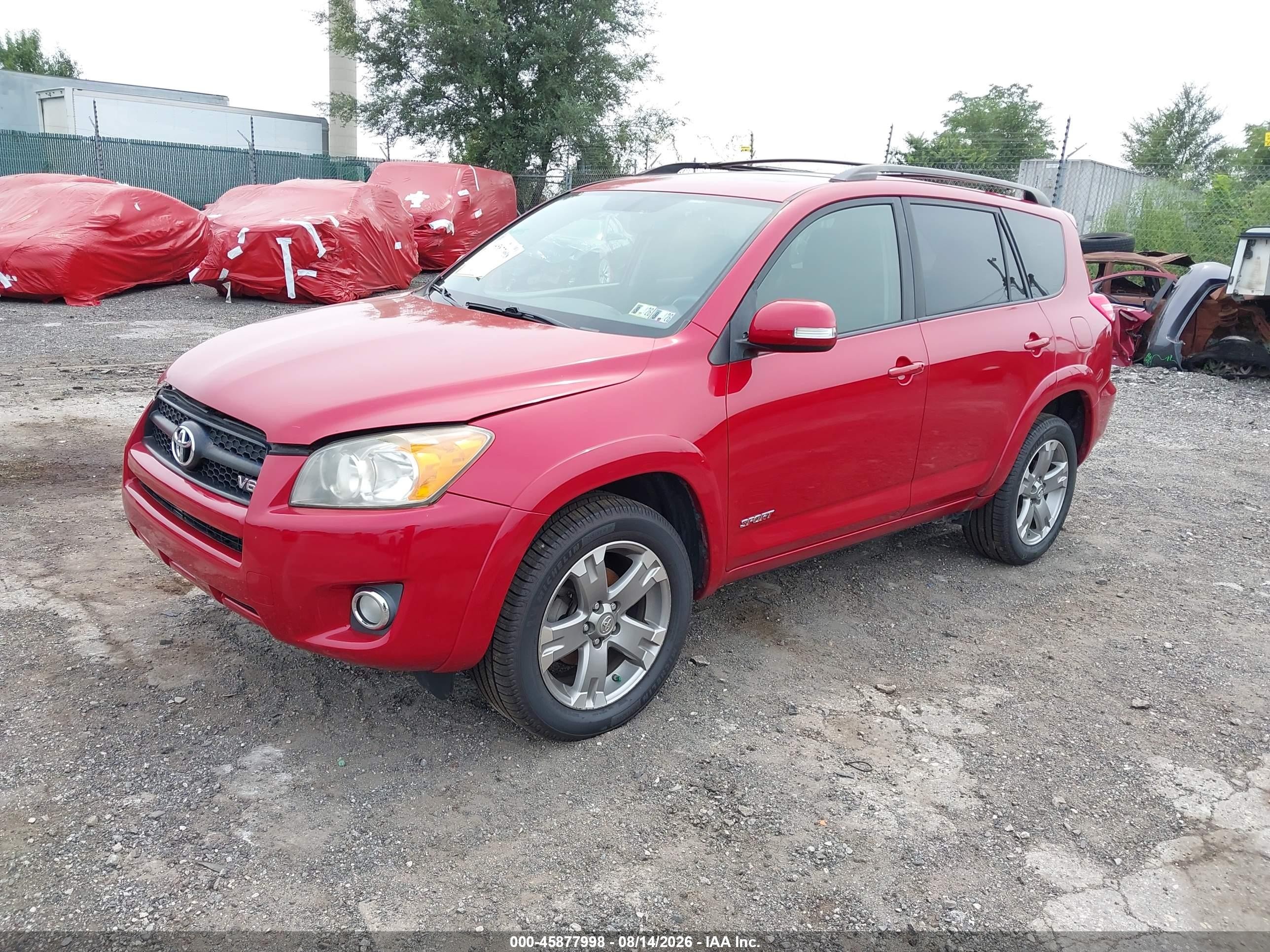 2011 Toyota Rav4 Sport V6 Red vin: JTMRK4DV3B5104342