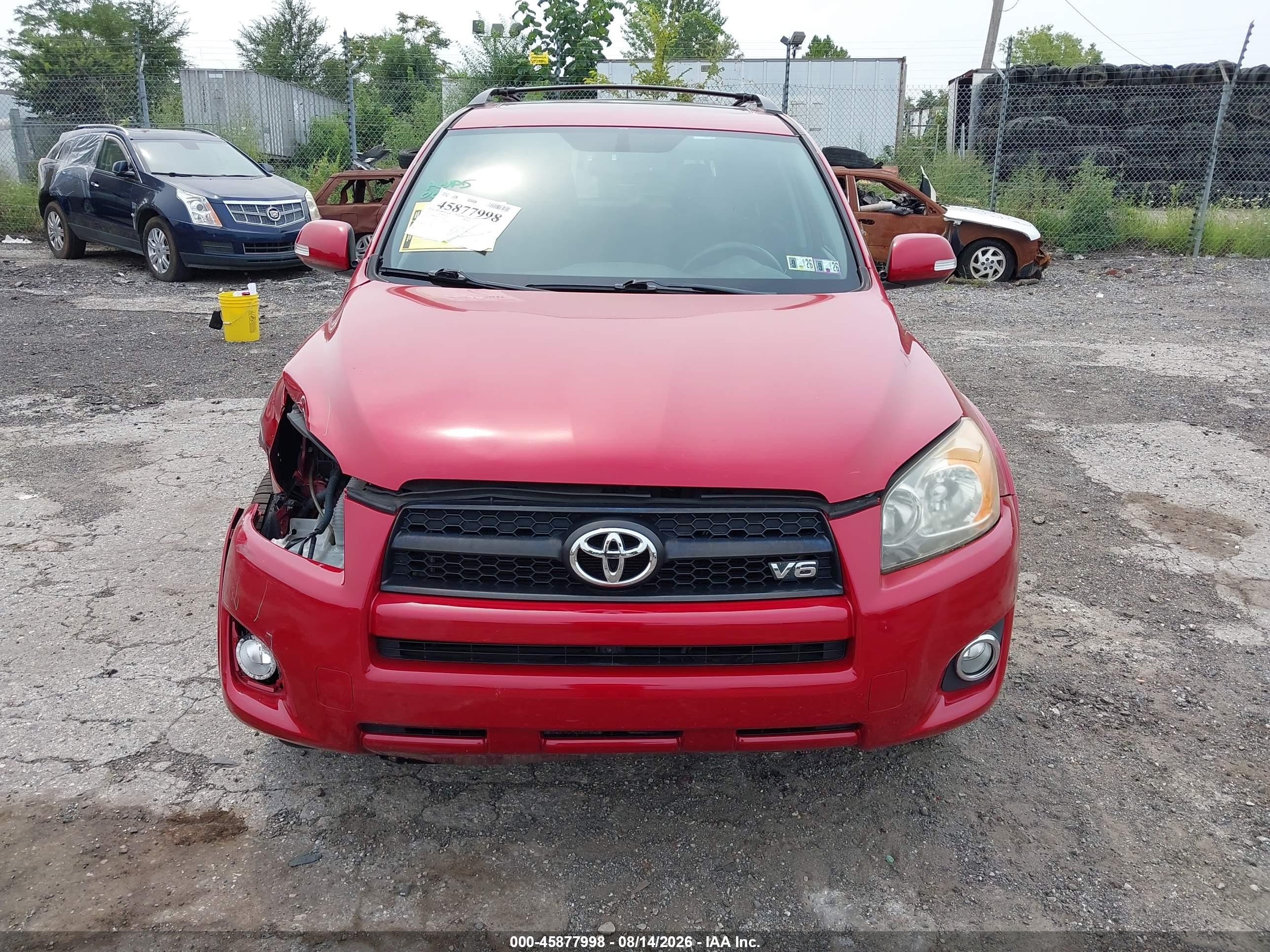 2011 Toyota Rav4 Sport V6 Red vin: JTMRK4DV3B5104342
