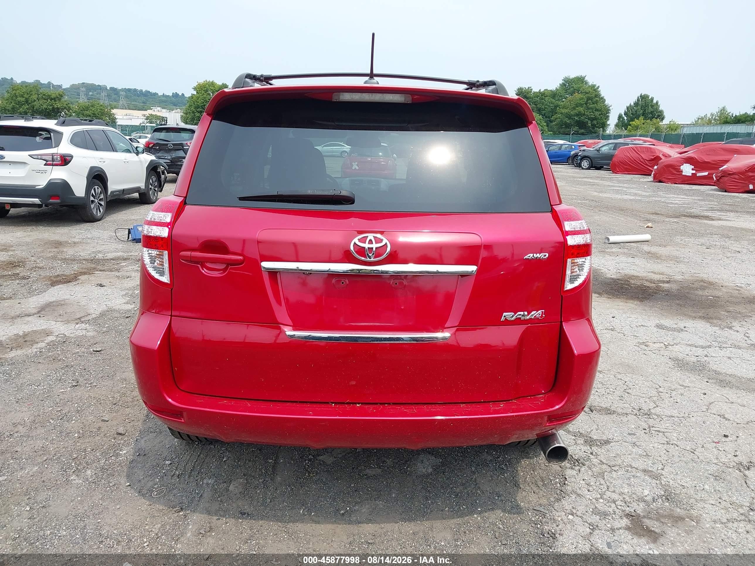 2011 Toyota Rav4 Sport V6 Red vin: JTMRK4DV3B5104342