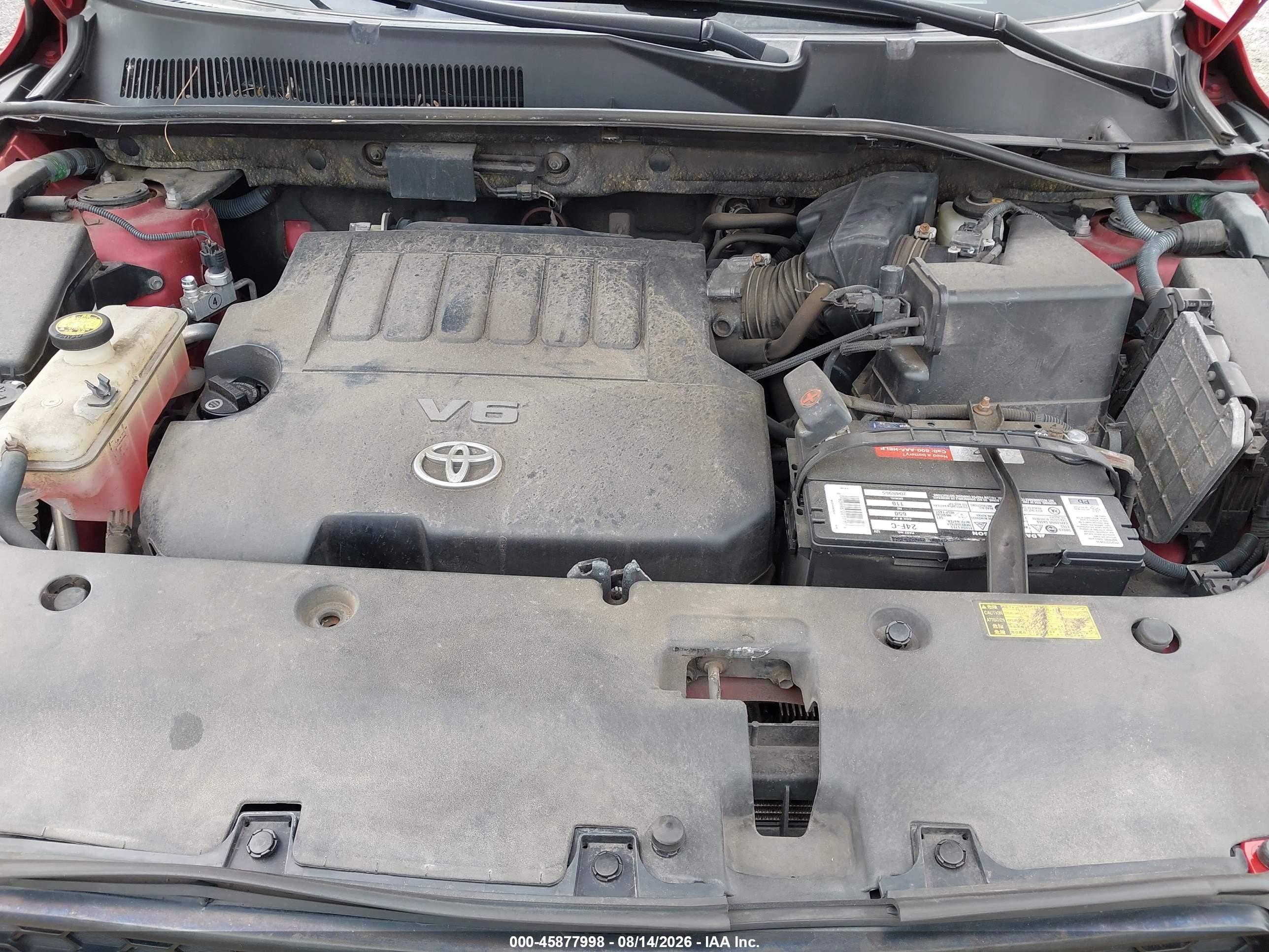 2011 Toyota Rav4 Sport V6 Red vin: JTMRK4DV3B5104342