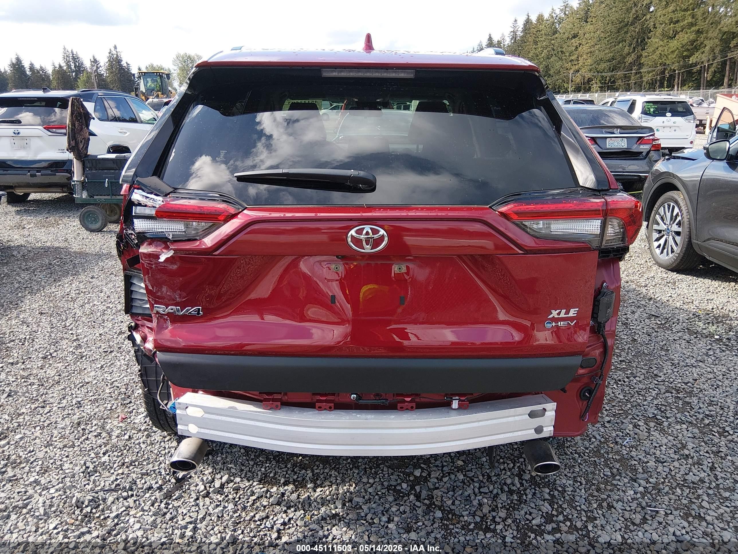 2025 Toyota Rav4 Hybrid Xle Red vin: JTMRWRFV0SD278065