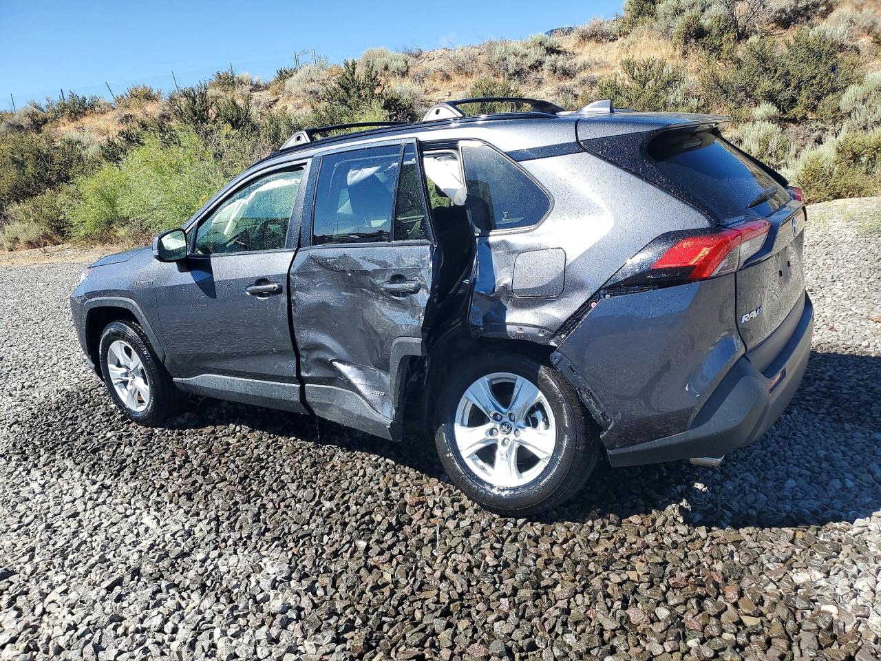 2019 Toyota Rav4 Hybrid Xle Gray vin: JTMRWRFV2KD504543