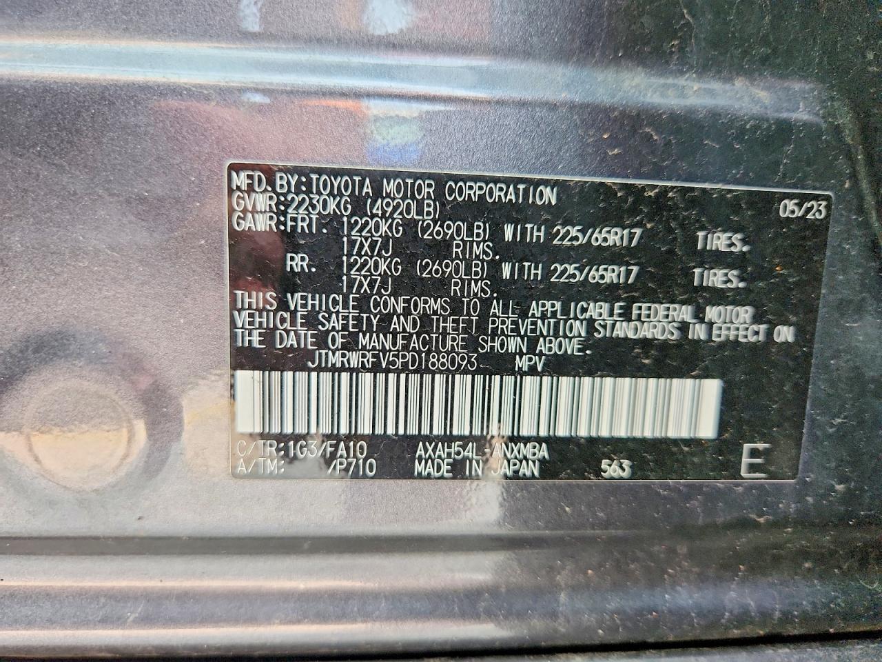 2023 Toyota Rav4 Hybrid Xle Gray vin: JTMRWRFV5PD188093