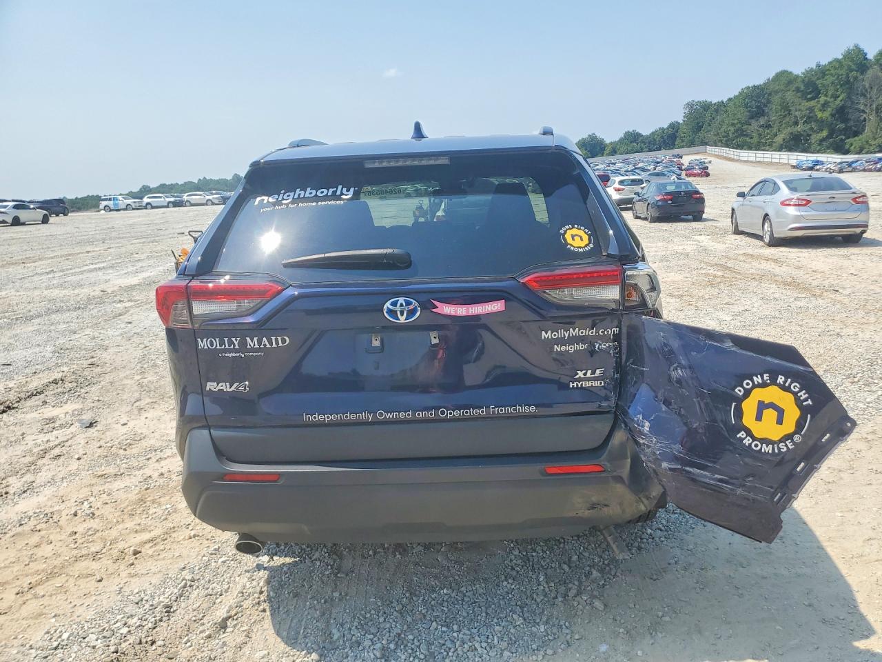 2020 Toyota Rav4 Hybrid Xle Blue vin: JTMRWRFV7LD548460