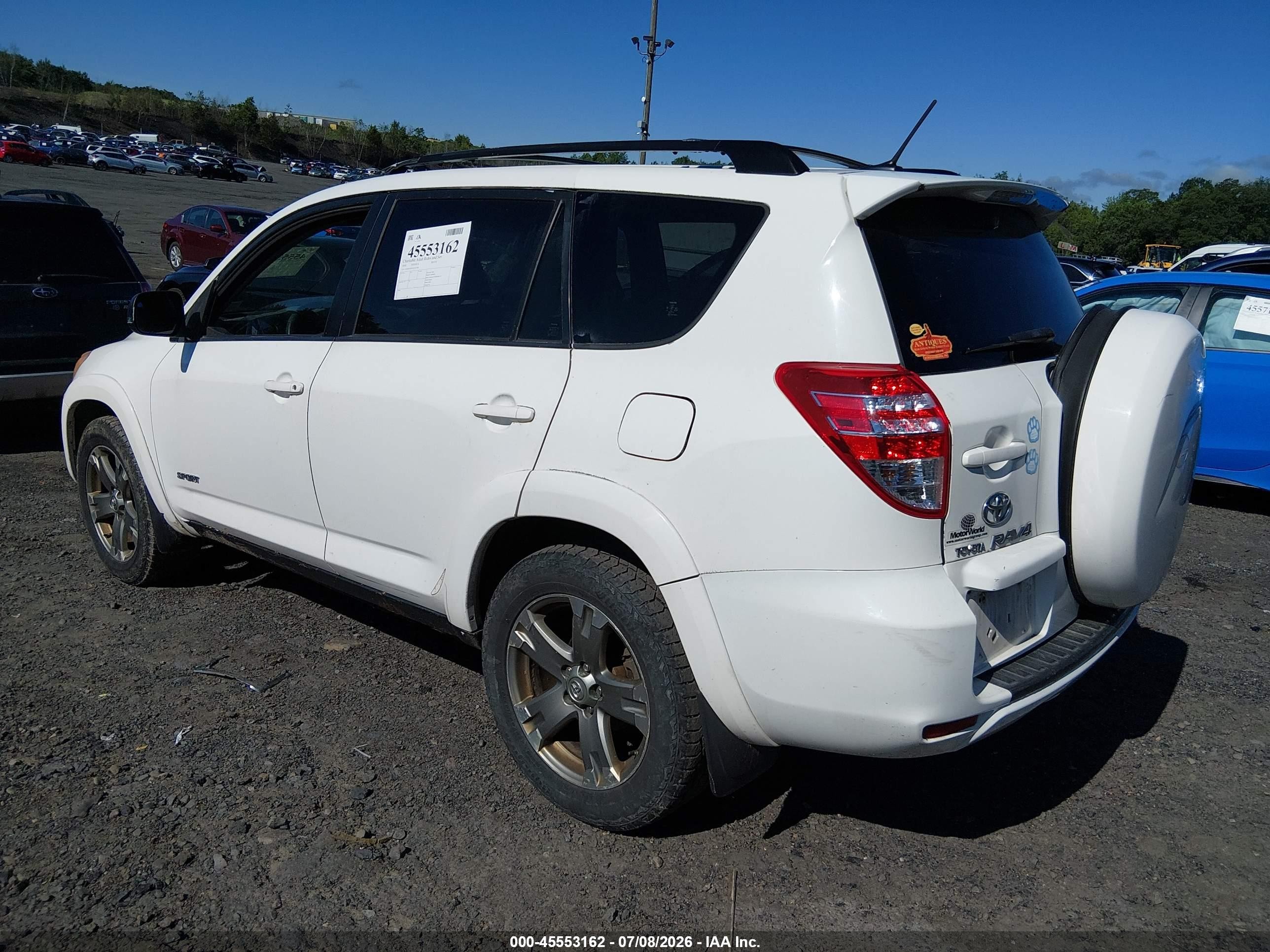 2010 Toyota Rav4 Sport White vin: JTMWF4DV0A5027581