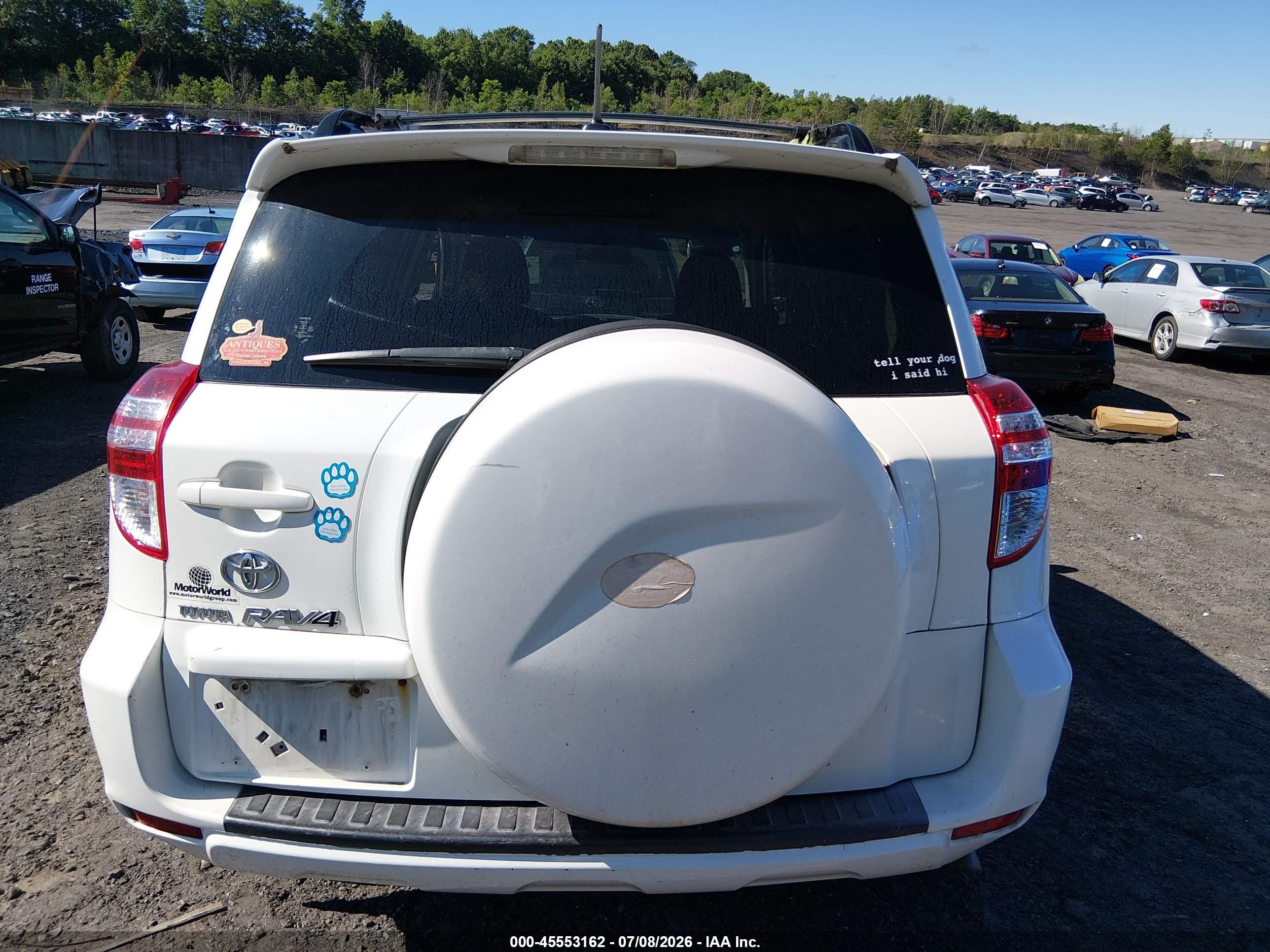 2010 Toyota Rav4 Sport White vin: JTMWF4DV0A5027581