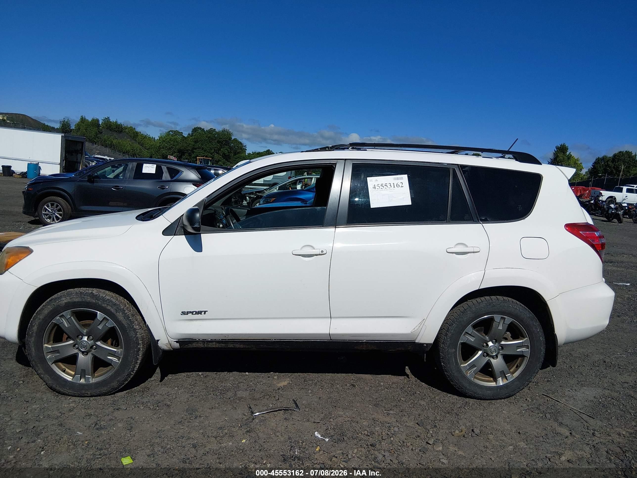 2010 Toyota Rav4 Sport White vin: JTMWF4DV0A5027581