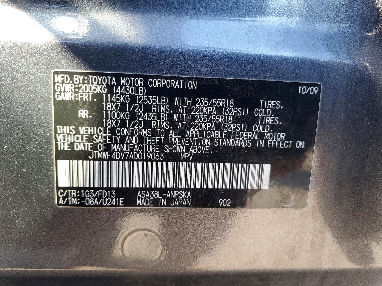 2023 Toyota Rav4 Sport Gray vin: JTMWF4DV7AD019063
