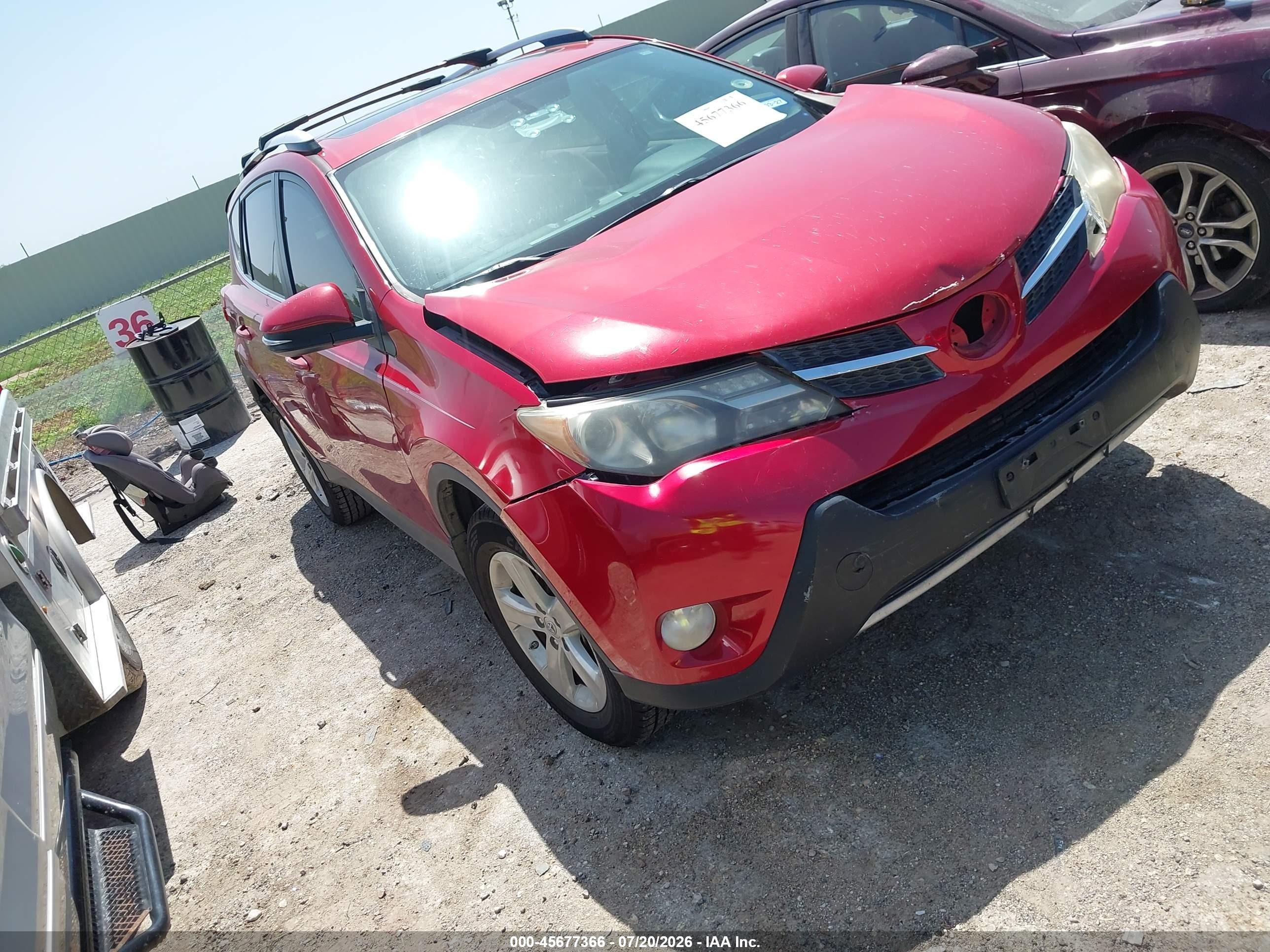 2013 Toyota Rav4 Xle Red vin: JTMWFREV2DD007659
