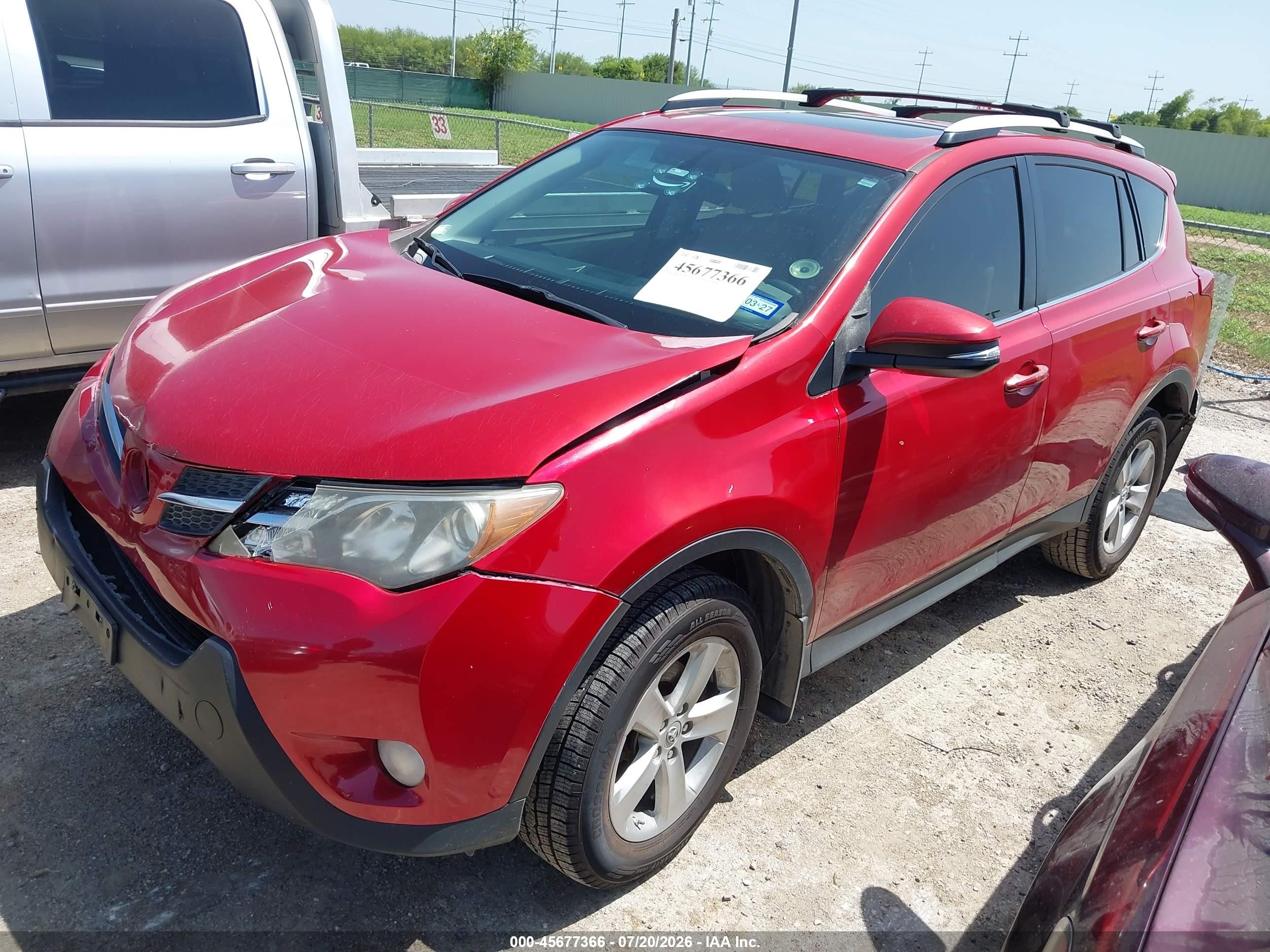 2013 Toyota Rav4 Xle Red vin: JTMWFREV2DD007659