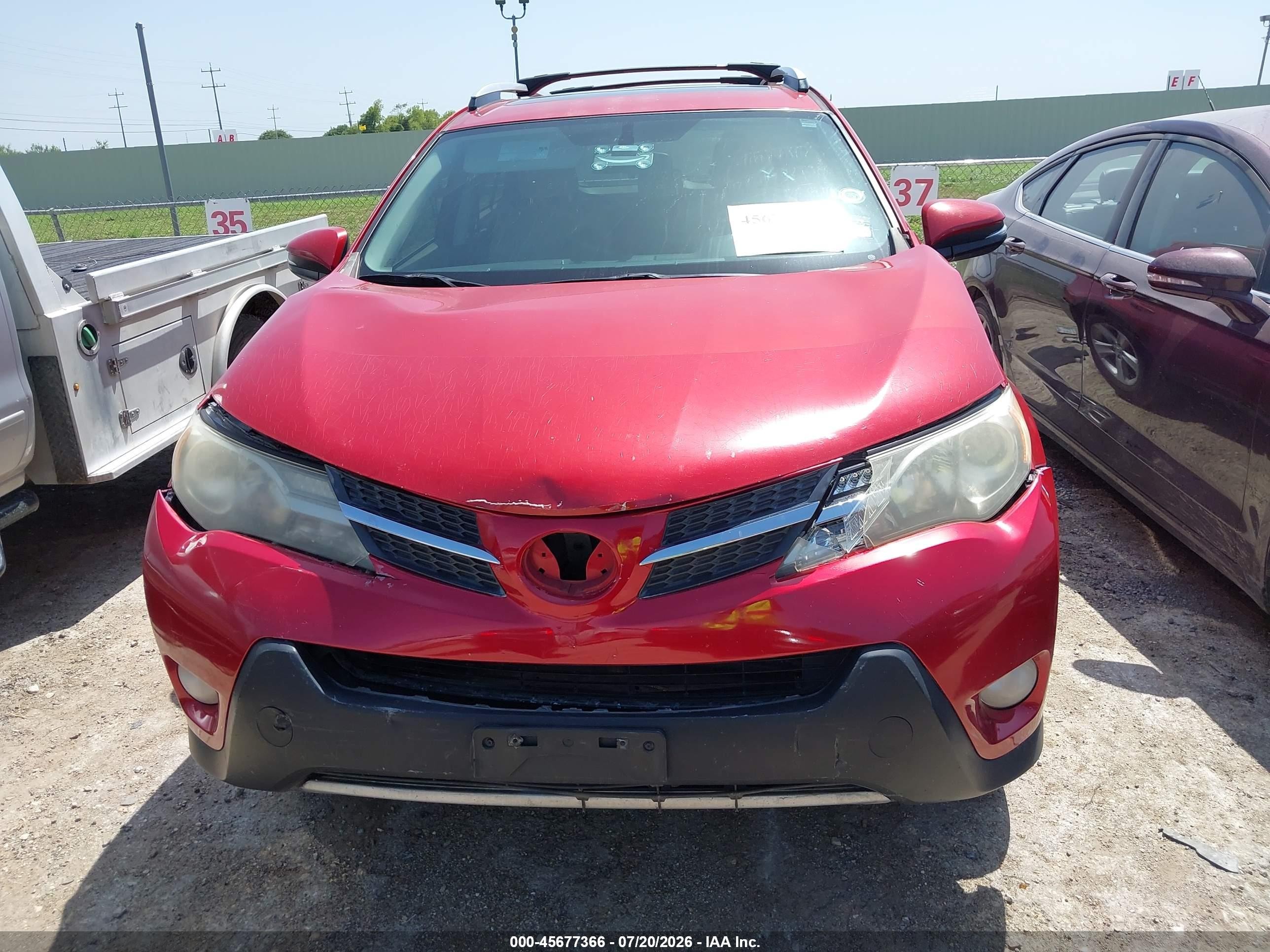 2013 Toyota Rav4 Xle Red vin: JTMWFREV2DD007659