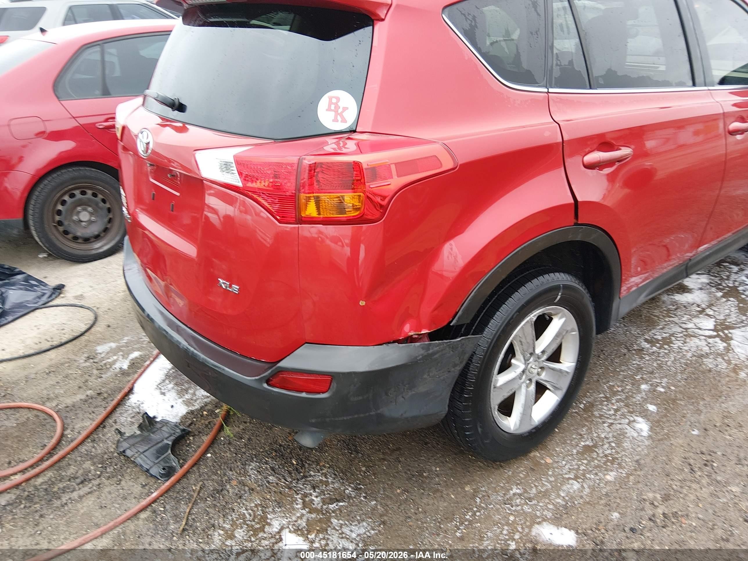 2013 Toyota Rav4 Xle Red vin: JTMWFREV3DD017410