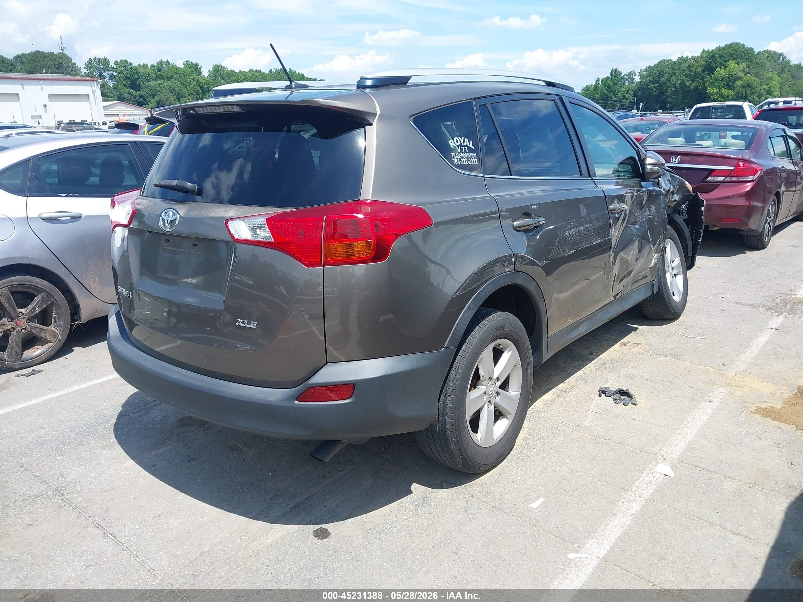 2014 Toyota Rav4 Xle Gray vin: JTMWFREV3ED041711