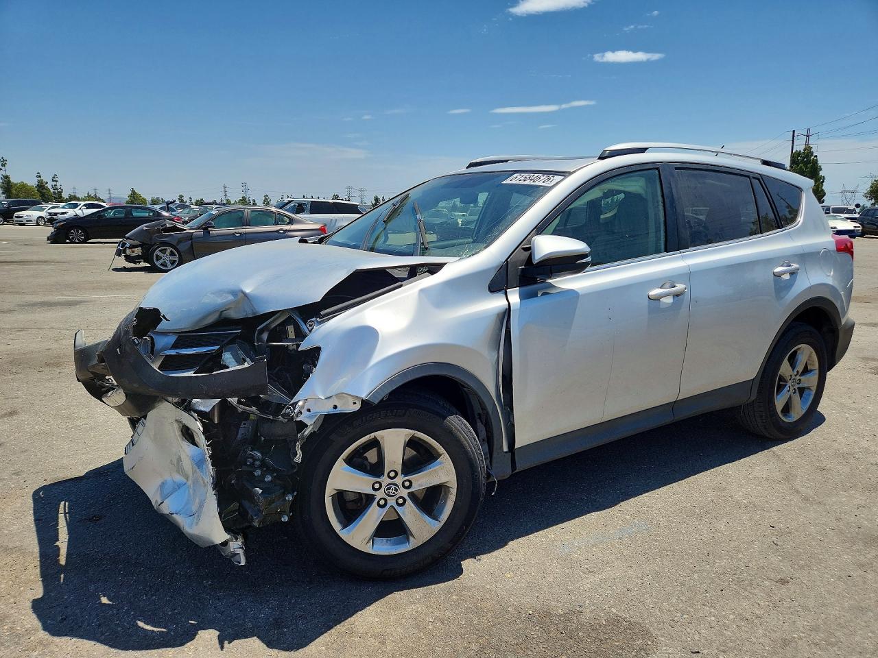 2015 Toyota Rav4 Xle Silver vin: JTMWFREV3FD079196