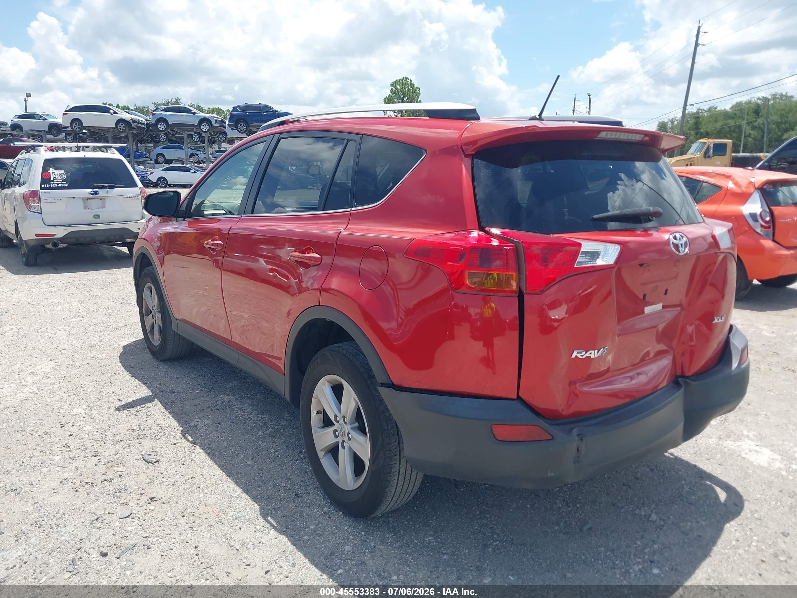 2013 Toyota Rav4 Xle Red vin: JTMWFREV4D5005891