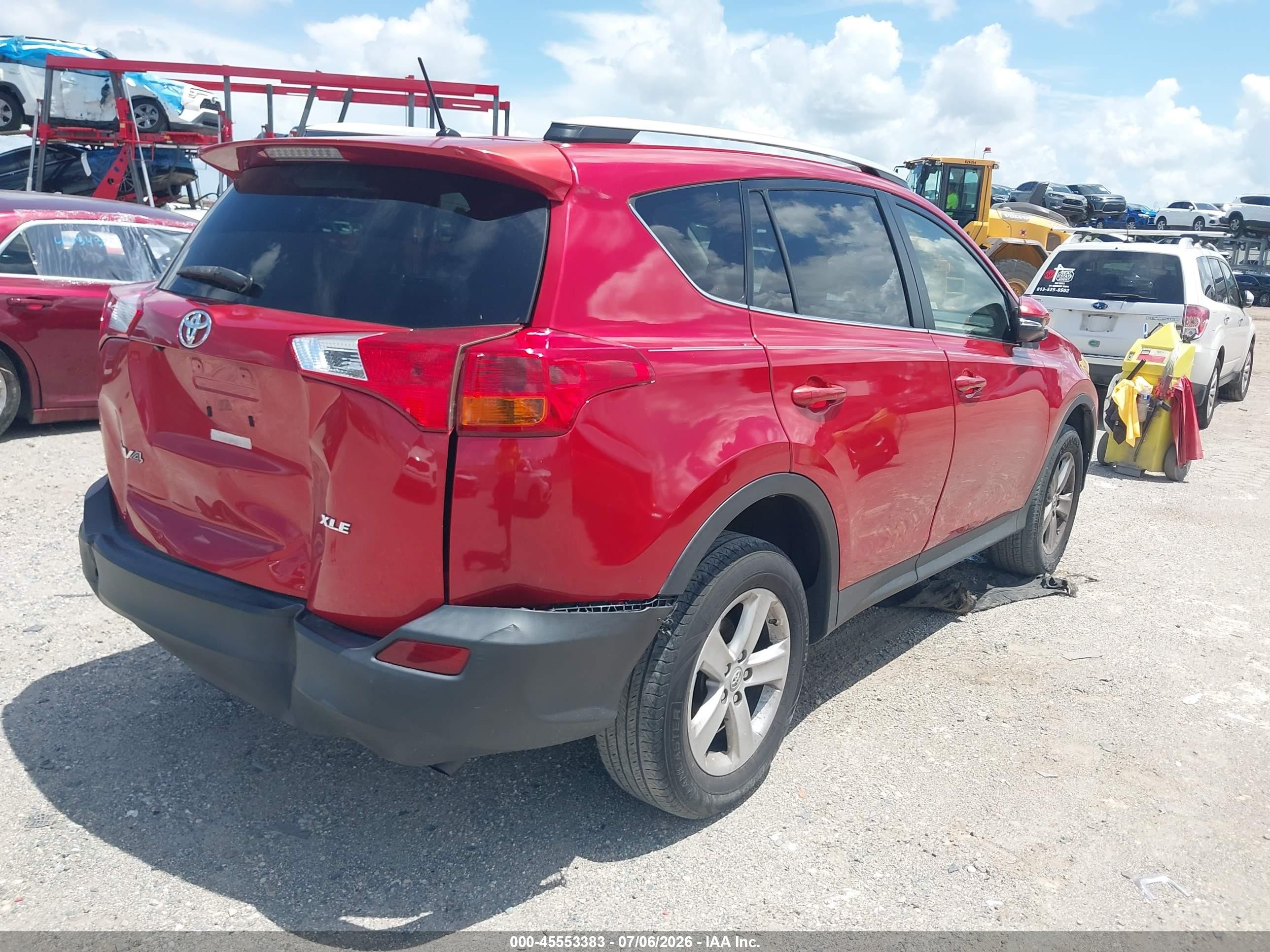 2013 Toyota Rav4 Xle Red vin: JTMWFREV4D5005891