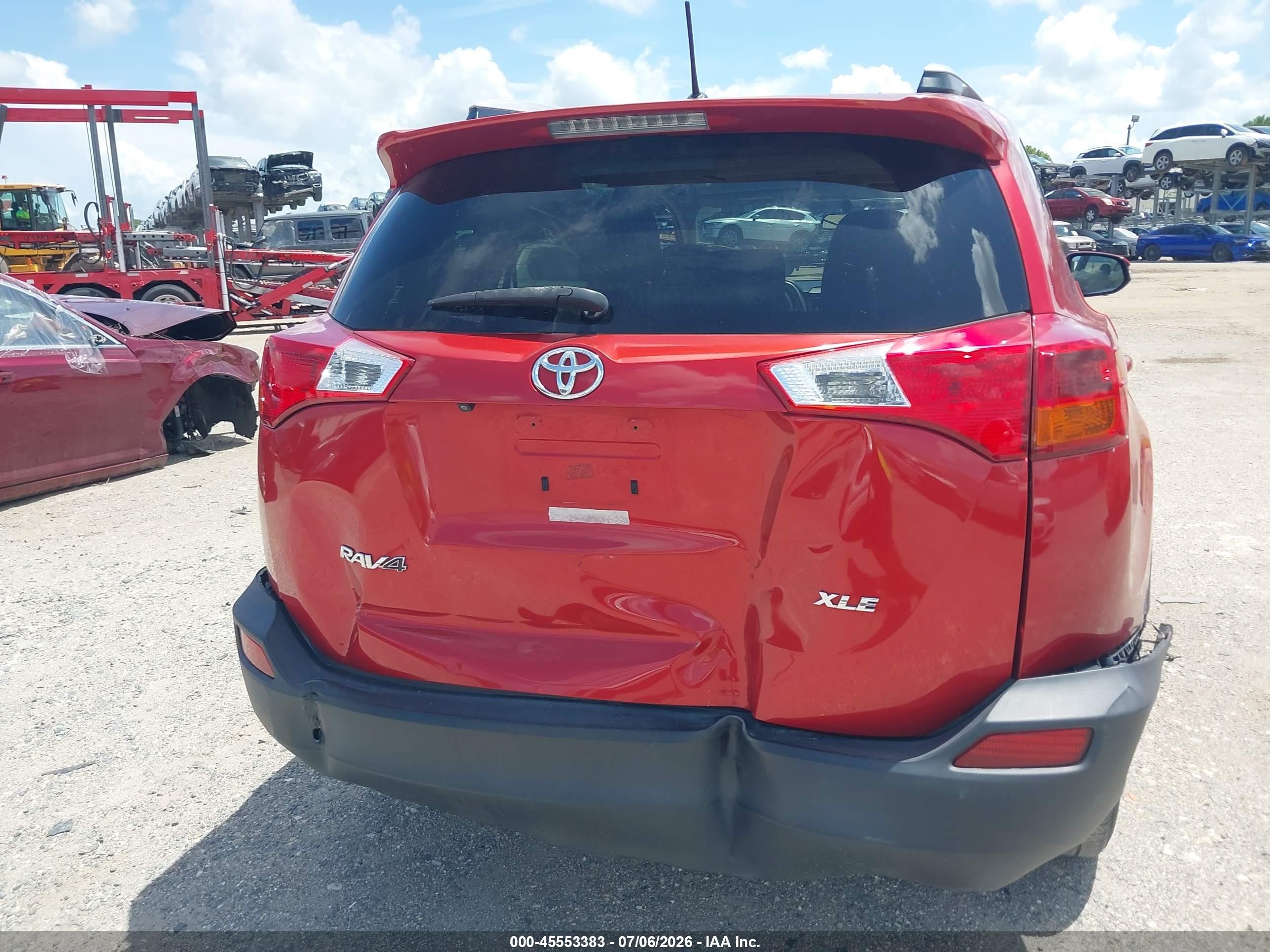 2013 Toyota Rav4 Xle Red vin: JTMWFREV4D5005891