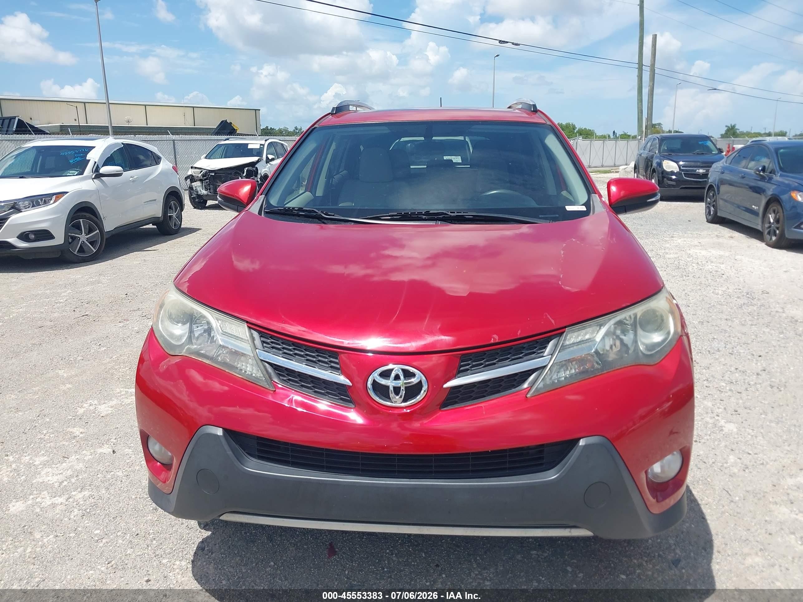 2013 Toyota Rav4 Xle Red vin: JTMWFREV4D5005891