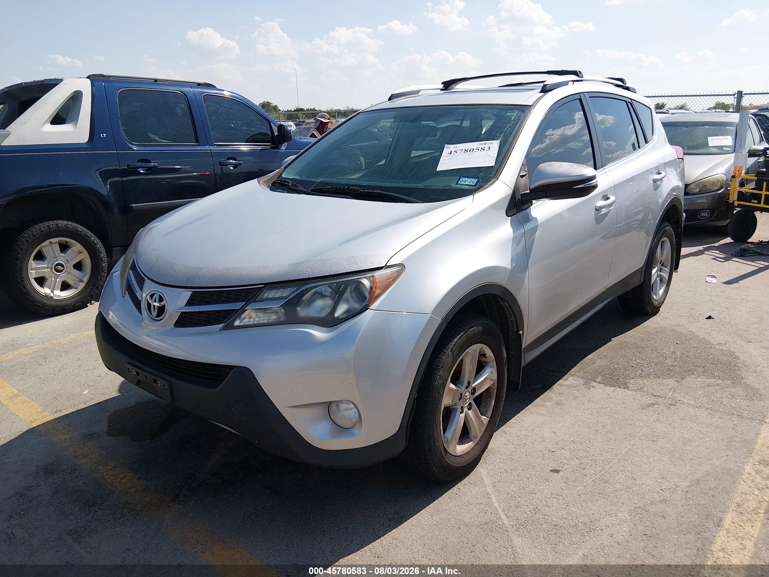 2013 Toyota Rav4 Xle Silver vin: JTMWFREV4DD001264