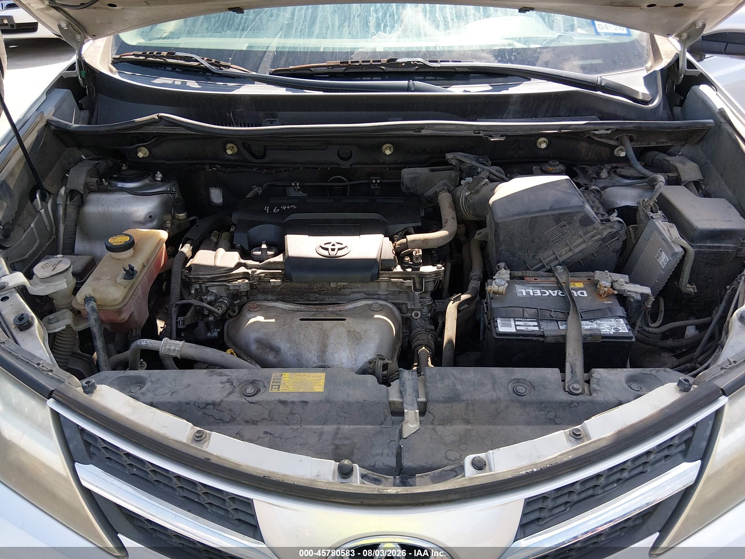 2013 Toyota Rav4 Xle Silver vin: JTMWFREV4DD001264
