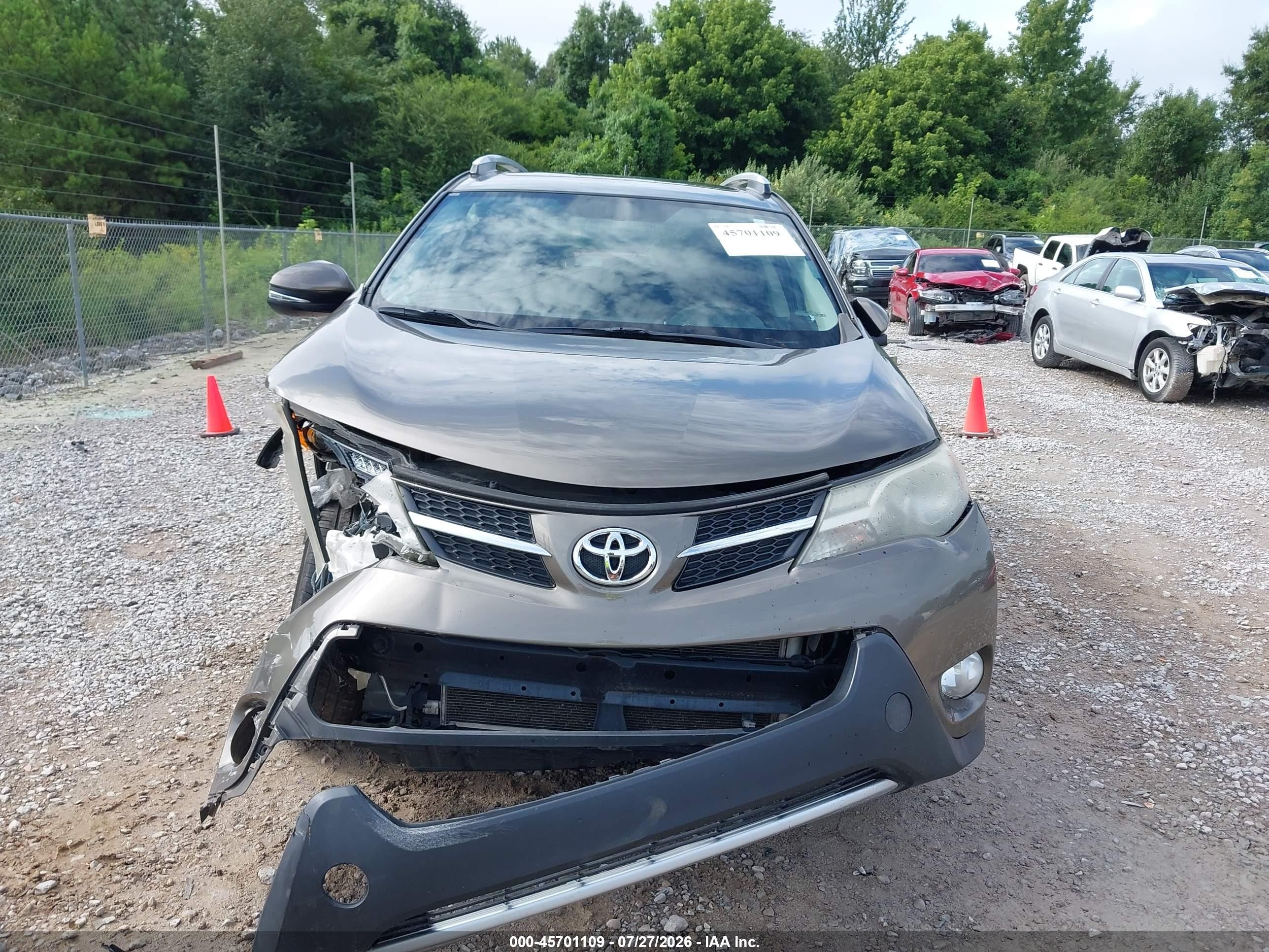 2014 Toyota Rav4 Xle Gray vin: JTMWFREV4ED033908