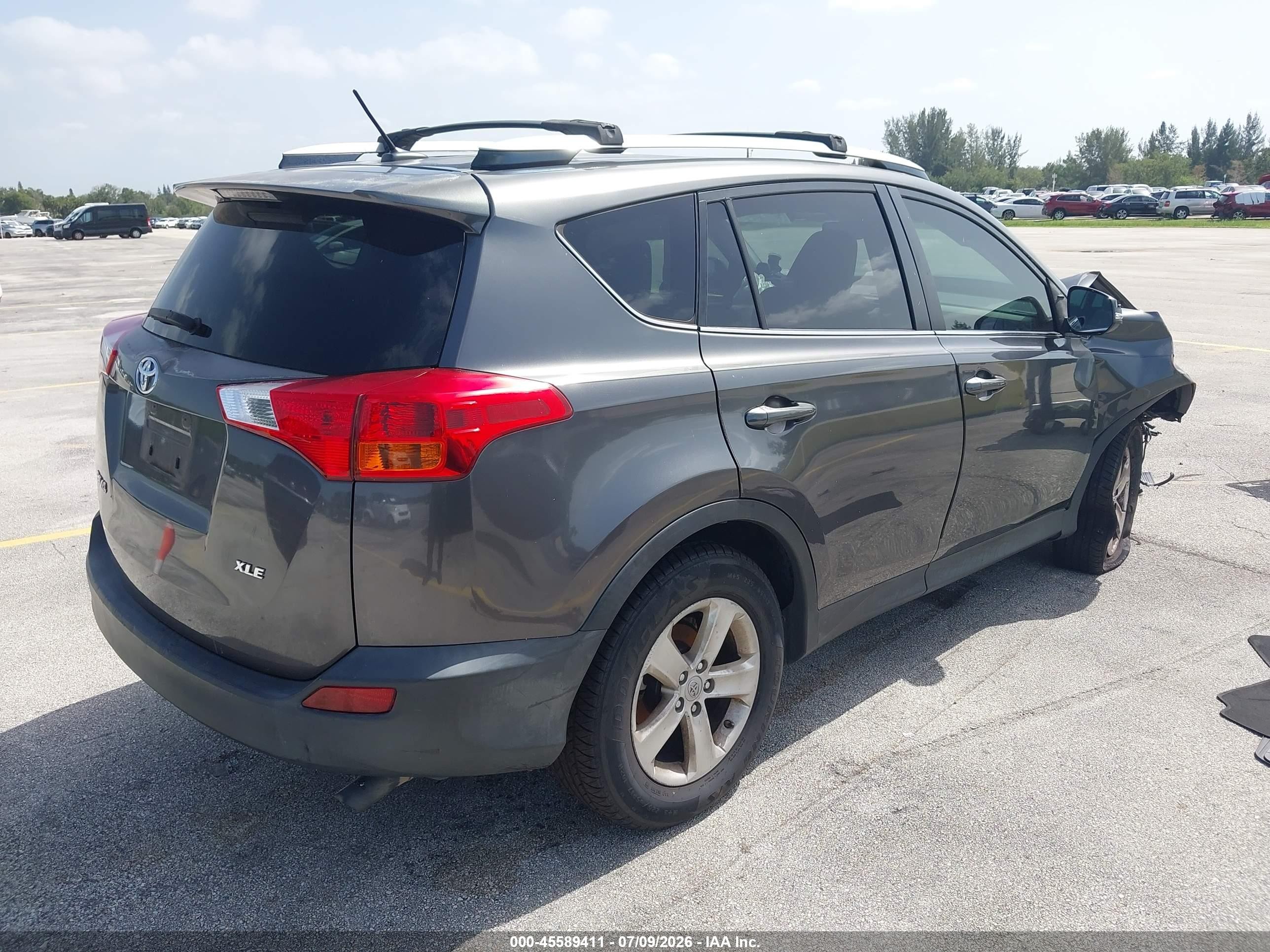 2014 Toyota Rav4 Xle Gray vin: JTMWFREV4EJ010324
