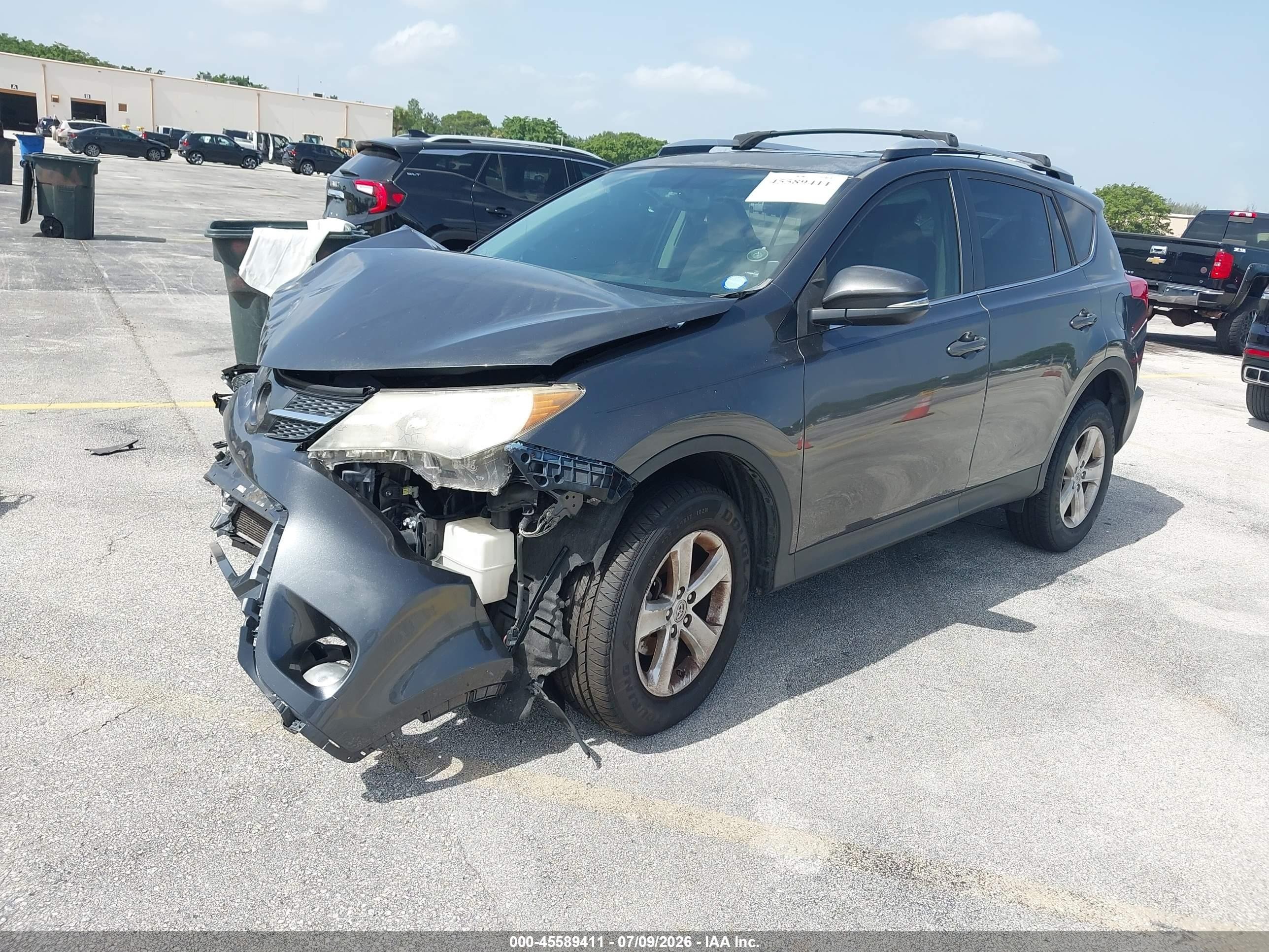 2014 Toyota Rav4 Xle Gray vin: JTMWFREV4EJ010324