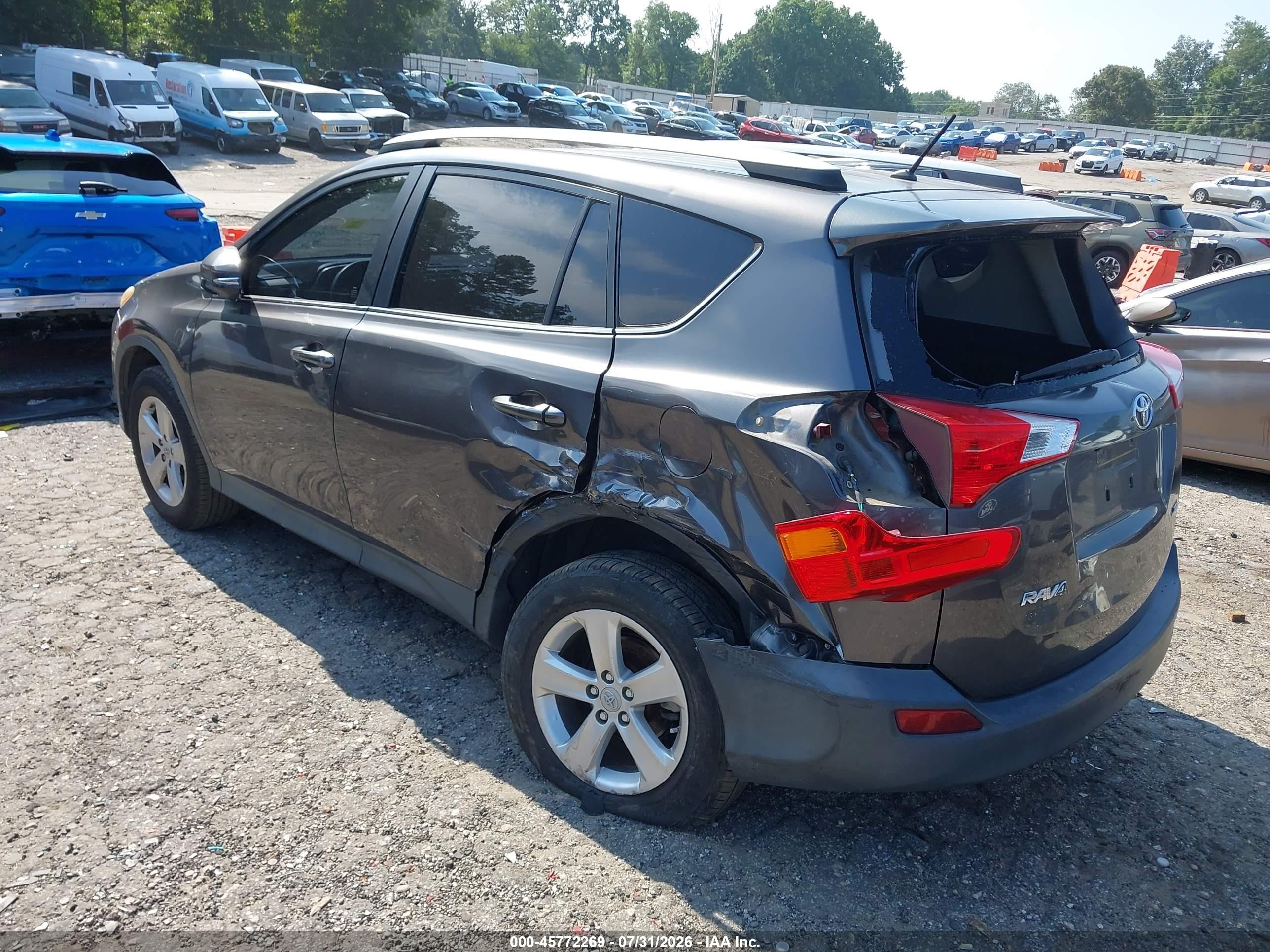 2013 Toyota Rav4 Xle Gray vin: JTMWFREV5D5011750
