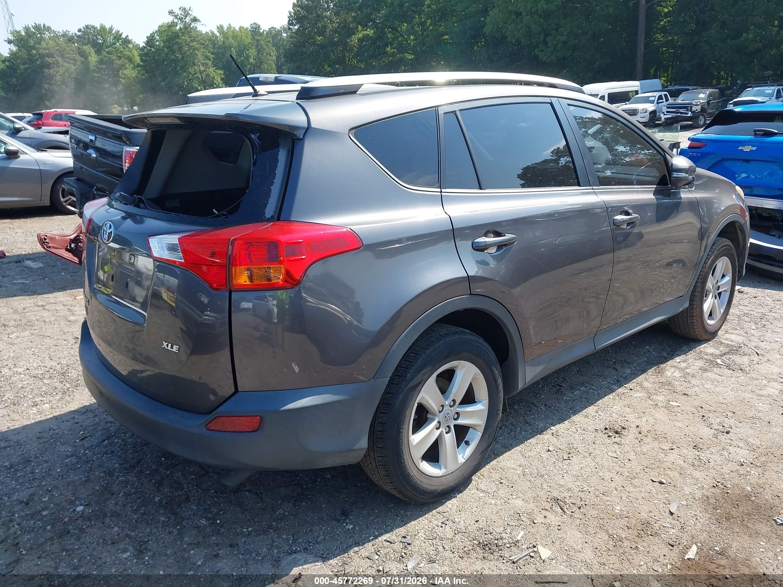 2013 Toyota Rav4 Xle Gray vin: JTMWFREV5D5011750