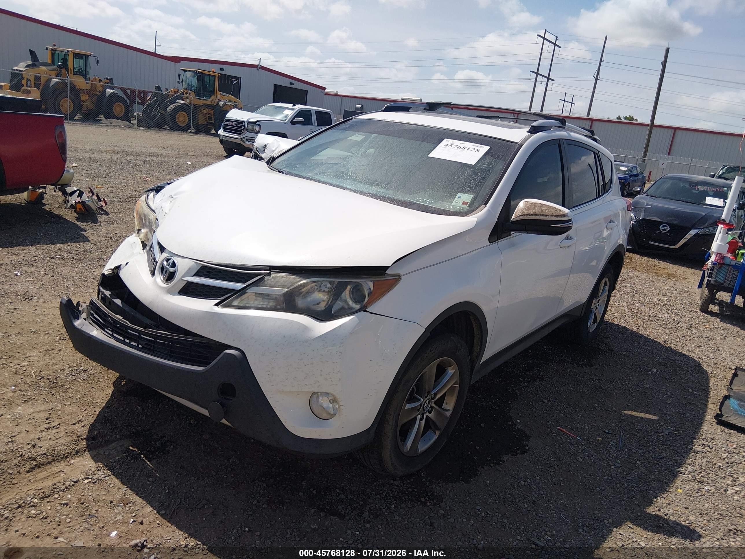 2015 Toyota Rav4 Xle Белый vin: JTMWFREV7FD059677