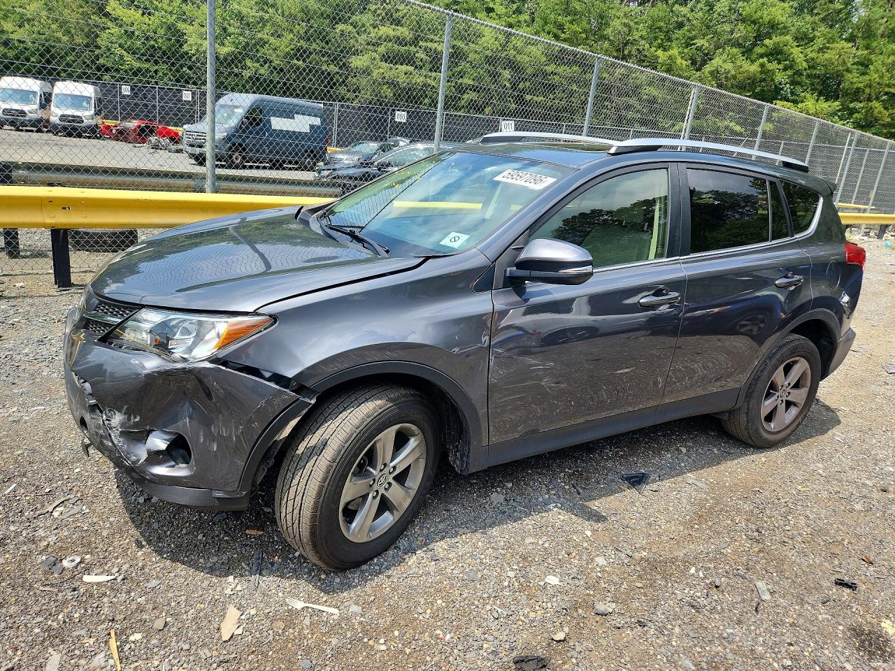 2015 Toyota Rav4 Xle Gray vin: JTMWFREV7FD076916