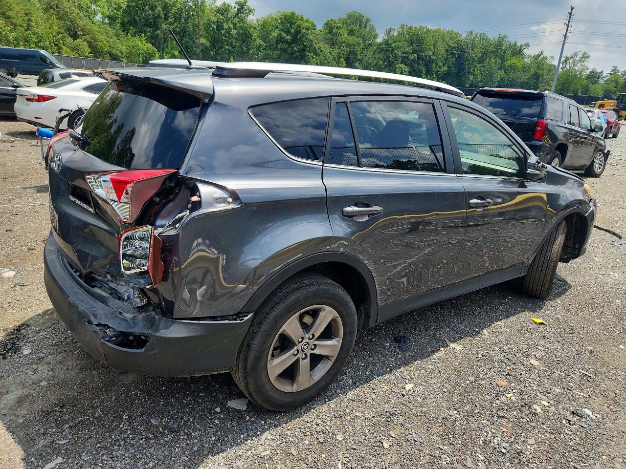 2015 Toyota Rav4 Xle Gray vin: JTMWFREV7FD076916