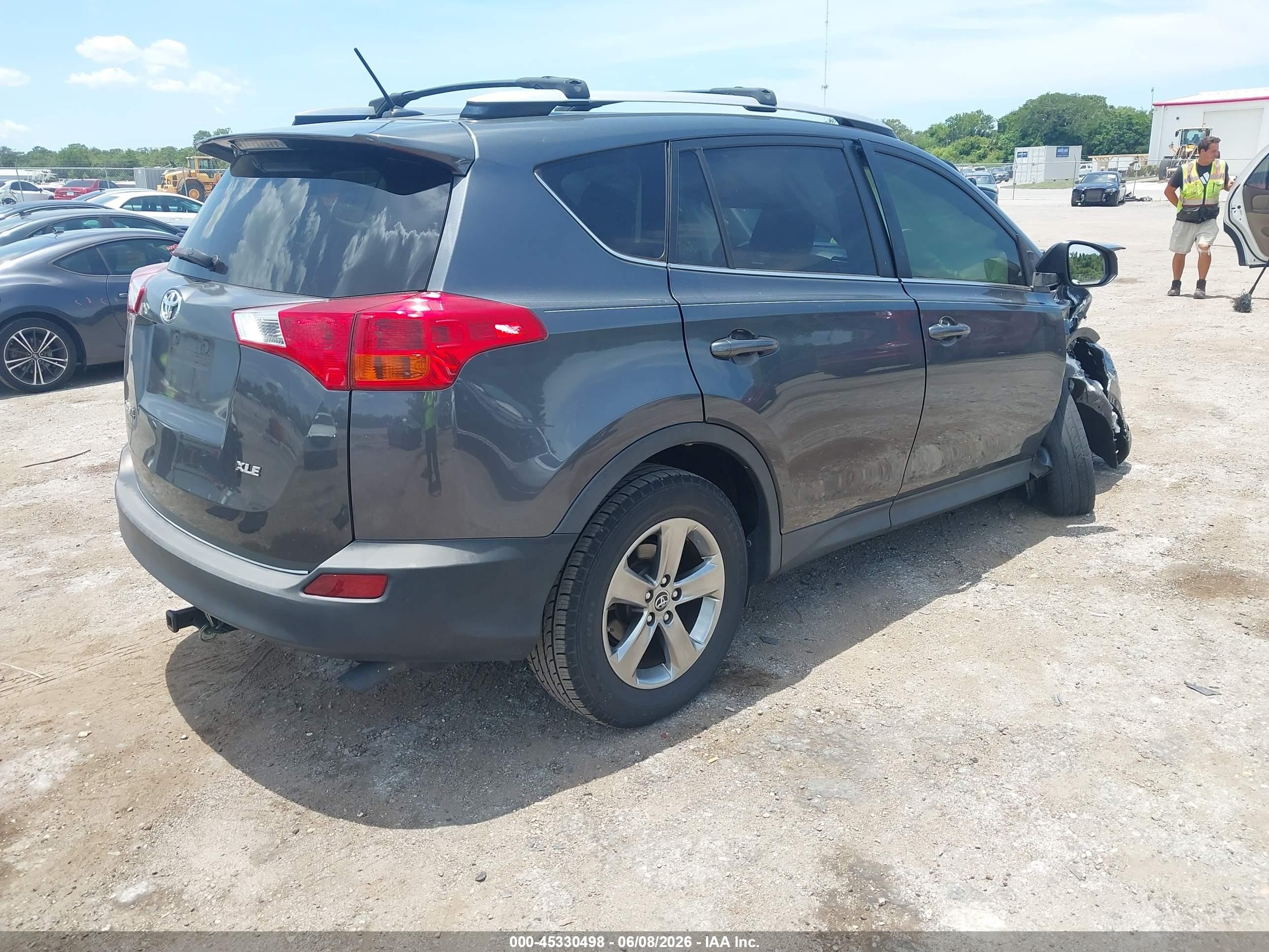 2015 Toyota Rav4 Xle Gray vin: JTMWFREV9FD069952