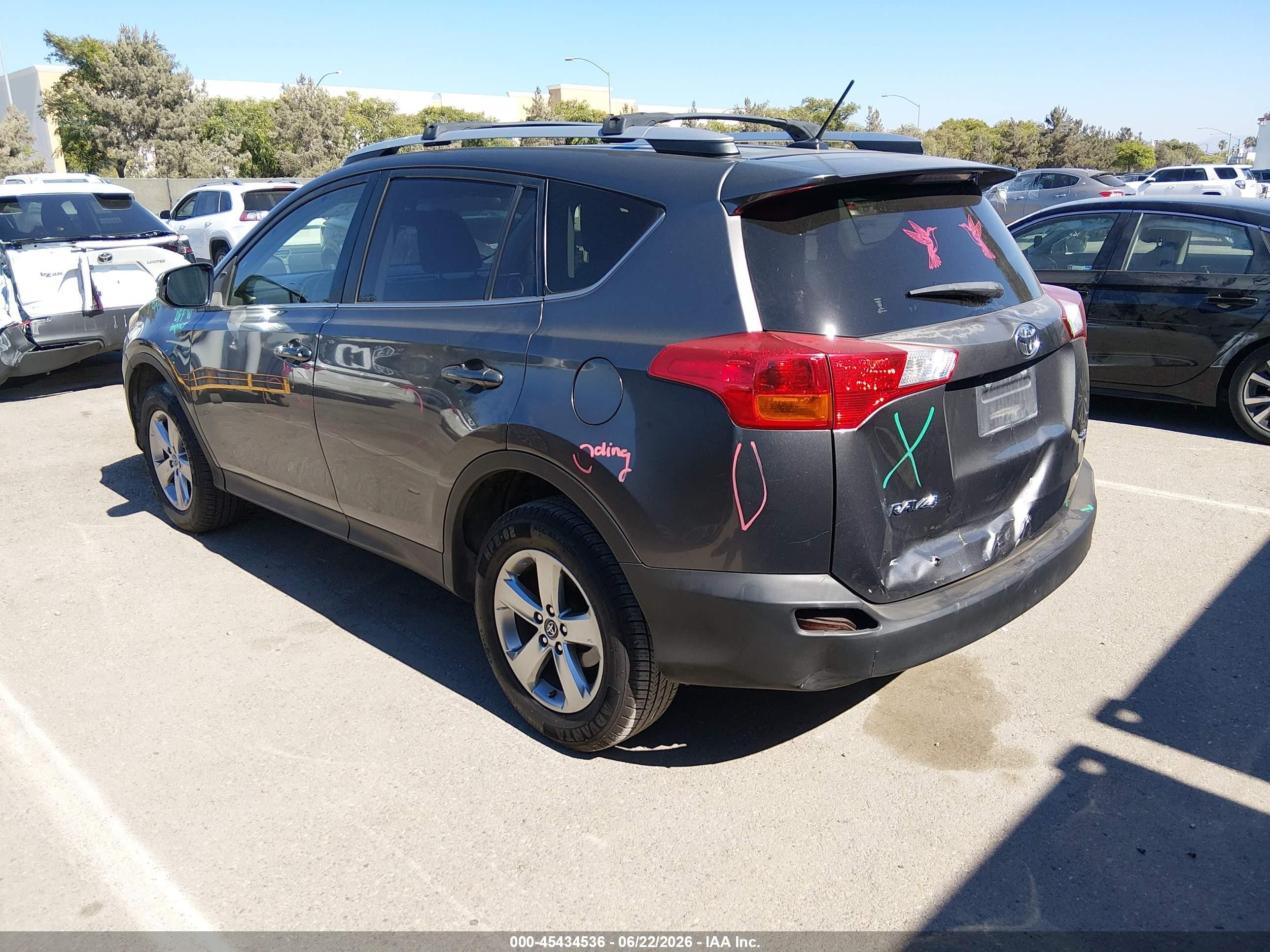 2015 Toyota Rav4 Xle Gray vin: JTMWFREV9FJ047287